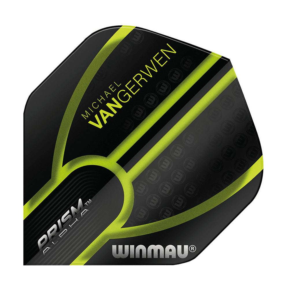 Winmau Prism Alpha MvG Black Green V1 Standard Flights