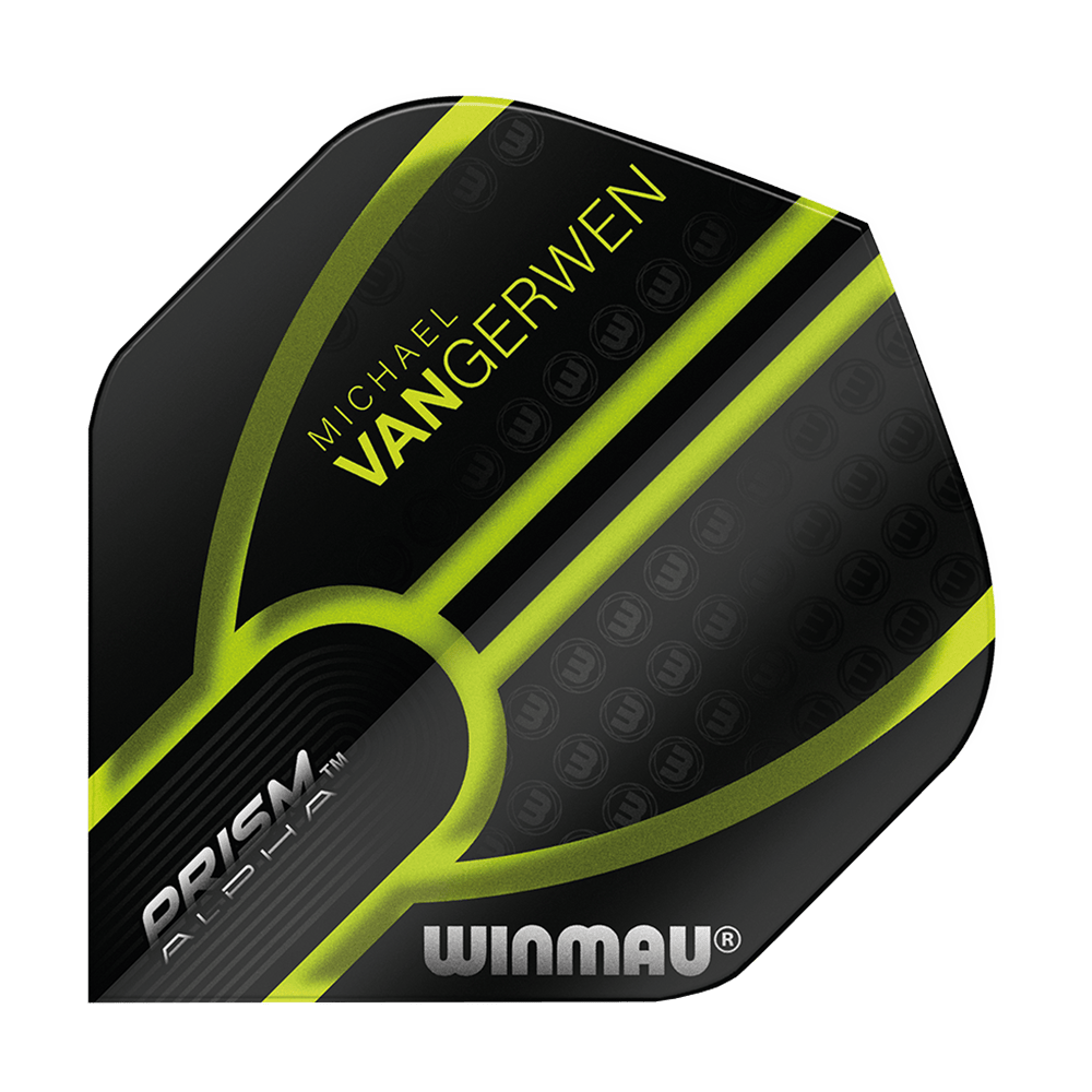 Winmau Prism Alpha MvG Black Green V1 Standard Flights Winmau Prism Alpha MvG Black Green V1 Standard Flights
