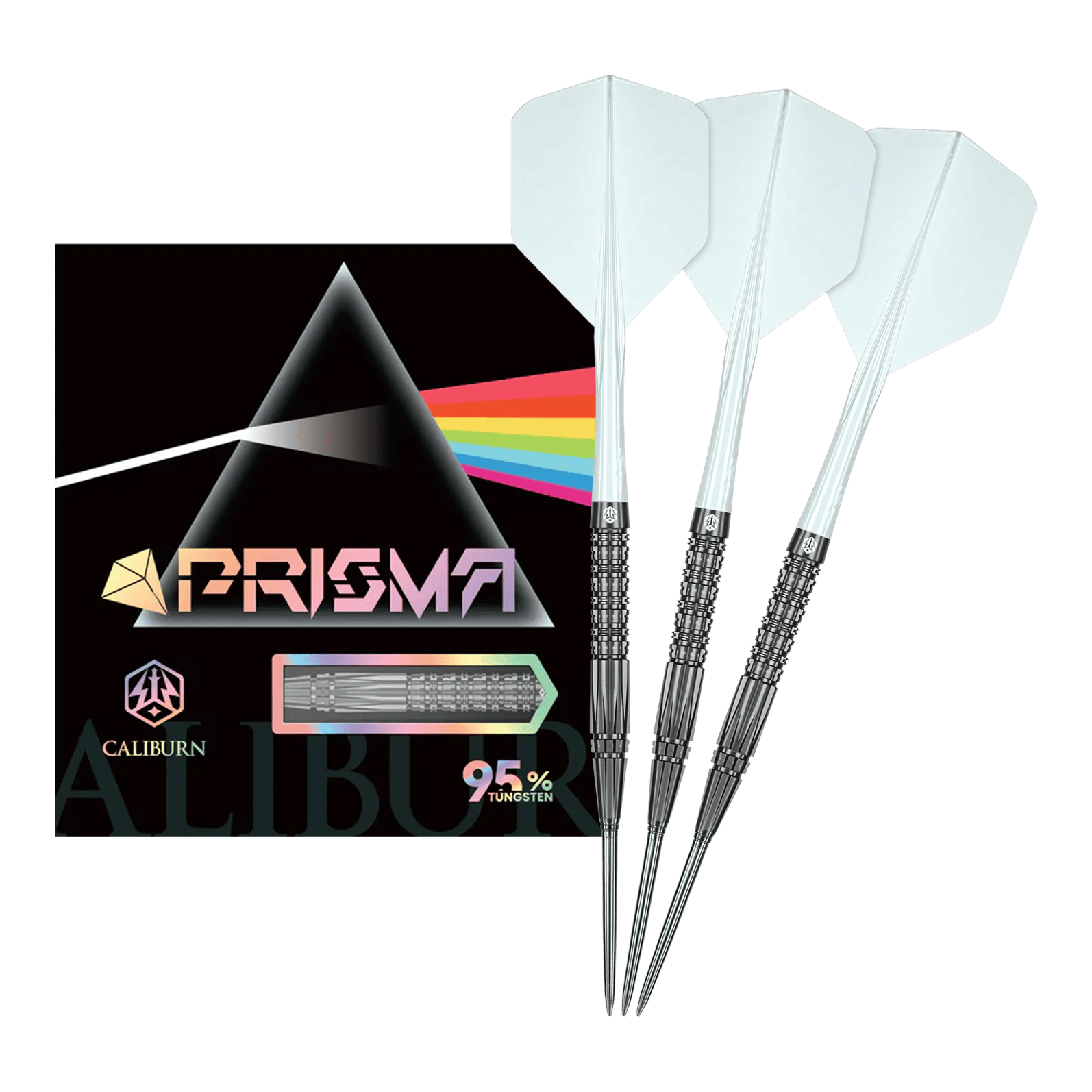 Caliburn Prisma P2 Steeldarts - 20,5g Auf dem Bild sieht man die Caliburn Prisma P2 Steeldarts, 20,5g. Diese Steeldarts bieten ein modernes Design für Turnierspieler.