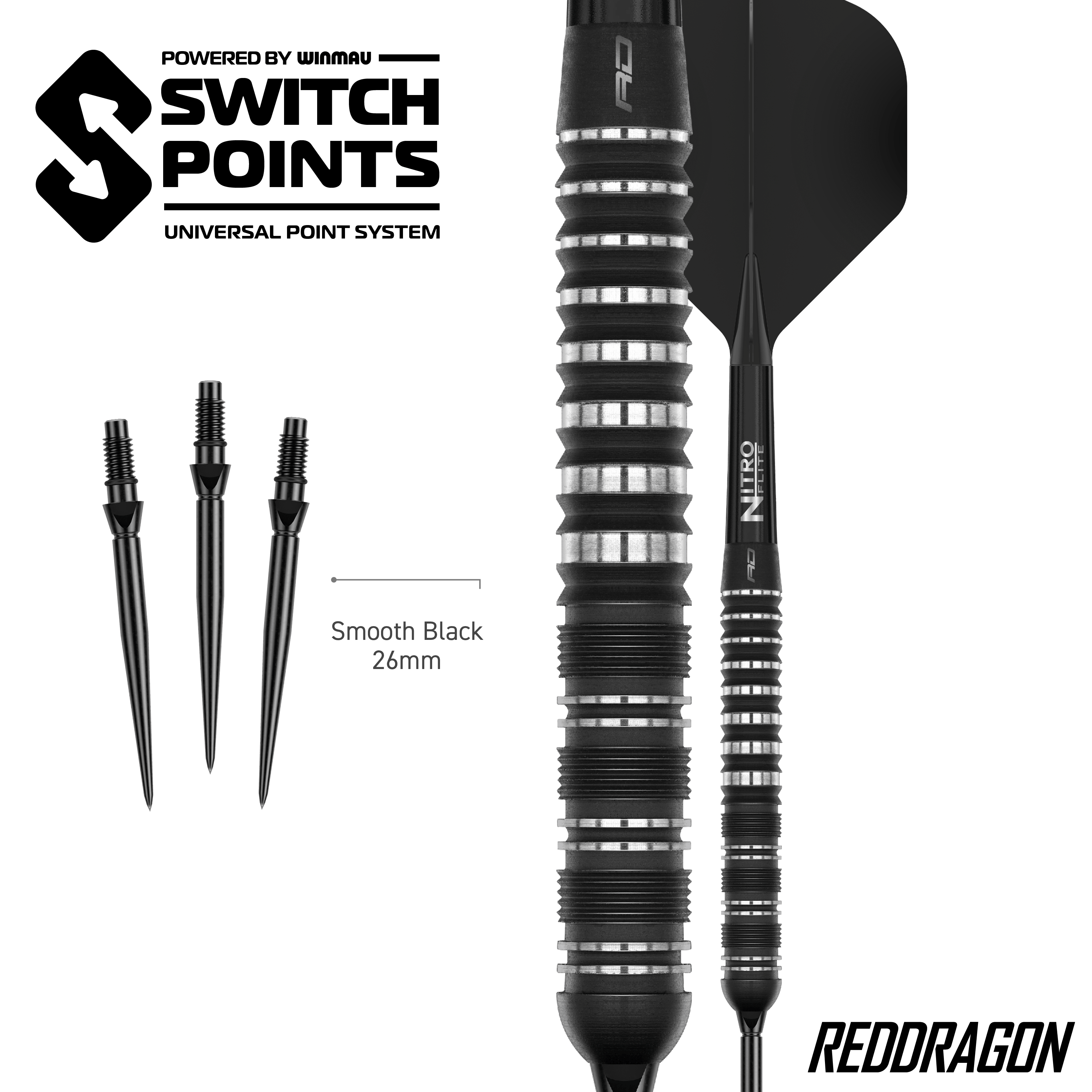 Red Dragon Sable Parallel Switch Point Steeldarts Abgebildet sind die Red Dragon Sable Parallel Switch Point Steeldarts. Präzision und gutes Design zeichnen diese Darts aus.