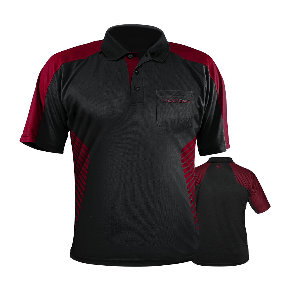 Harrows Vivid Dartshirt Black/DeepRed