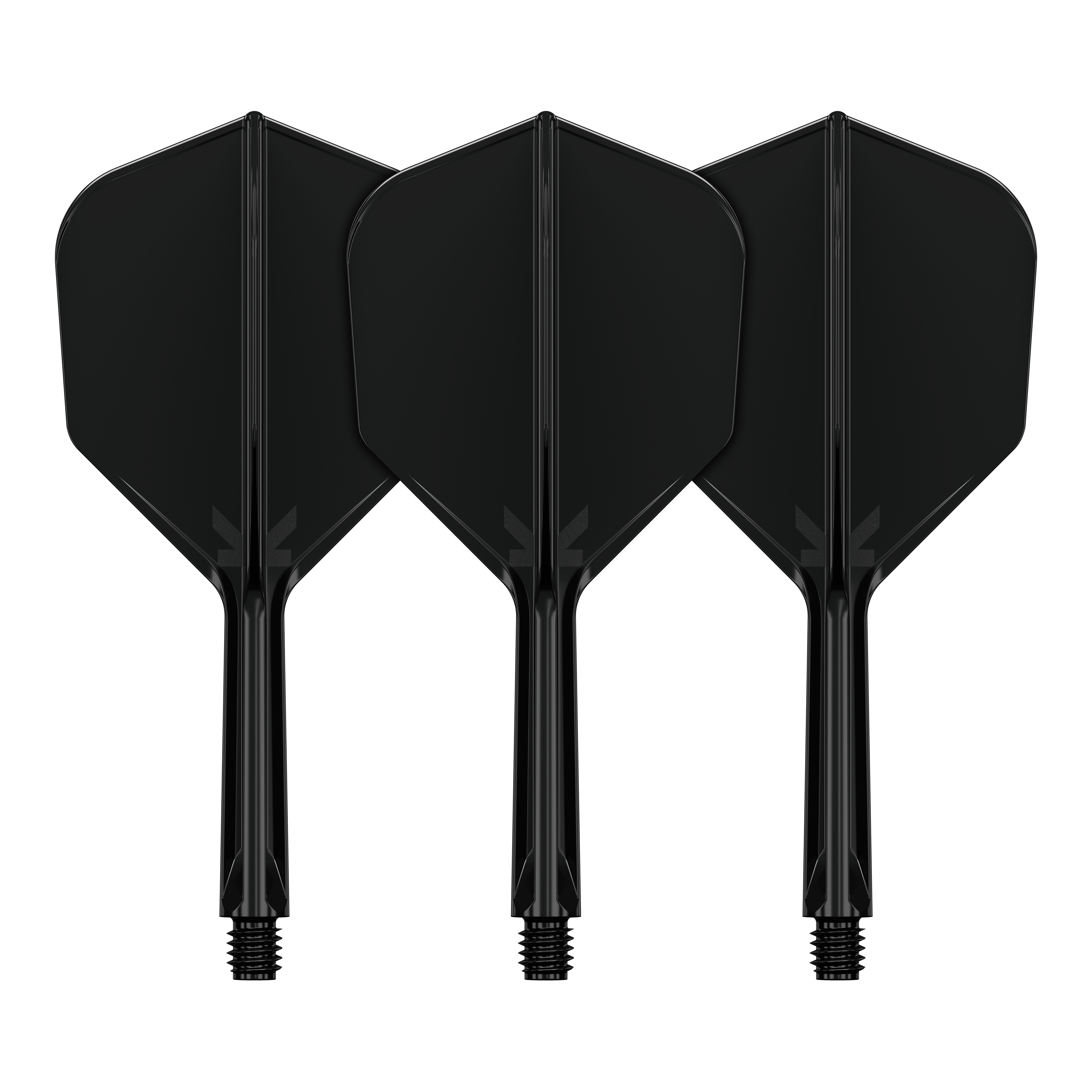 Zu sehen ist das Flight-System Target K-Flex No6 in Schwarz mit einer Länge von 26 mm. Es handelt sich um ein Zubehör für Dartpfeile.