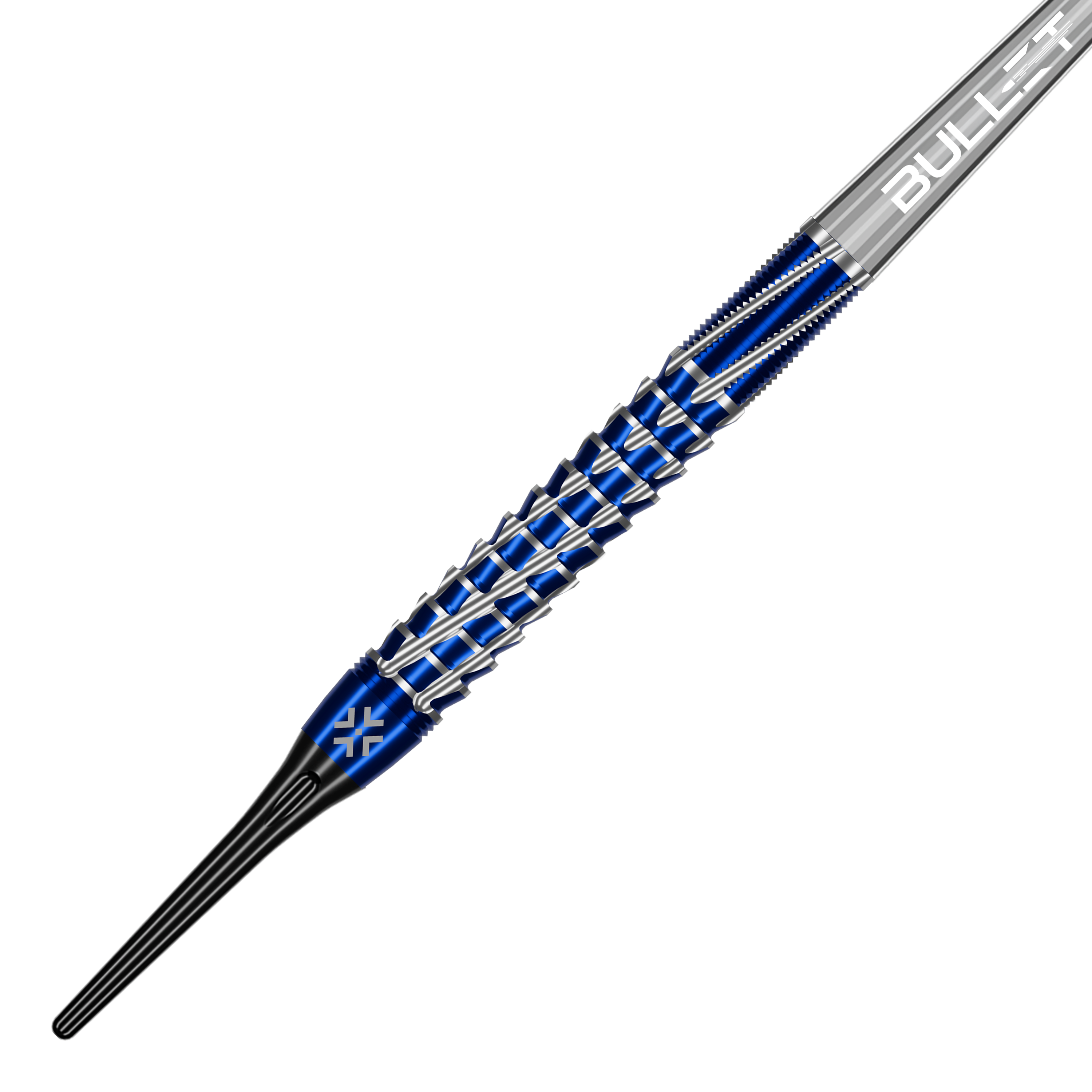 Bullet Hydra Softdarts - 20g Bullet Hydra Softdarts - 20g Darts sind aufgereiht sichtbar. Das Bild hebt die Konstruktion und das glänzende Finish der Darts hervor.