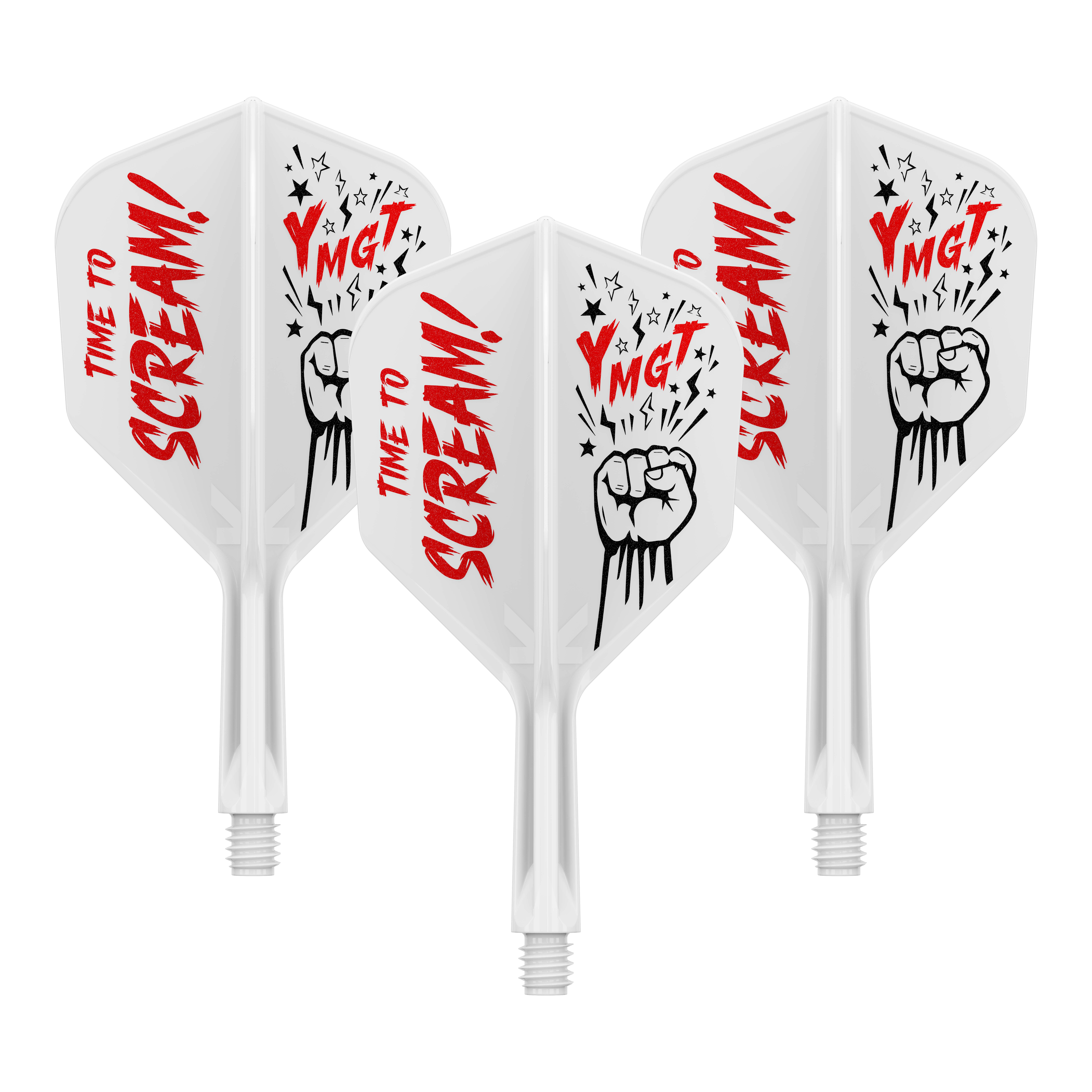 Target Japan K-Flex Scream No6 Flight-Shaft-System Zu sehen ist das Produkt 410242_Target_Japan_K-Flex_Scream_No6_Flight-Shafts-System_19mm_1Set. Es dürfte sich um einen Dartflight mit Schaftsystem handeln.