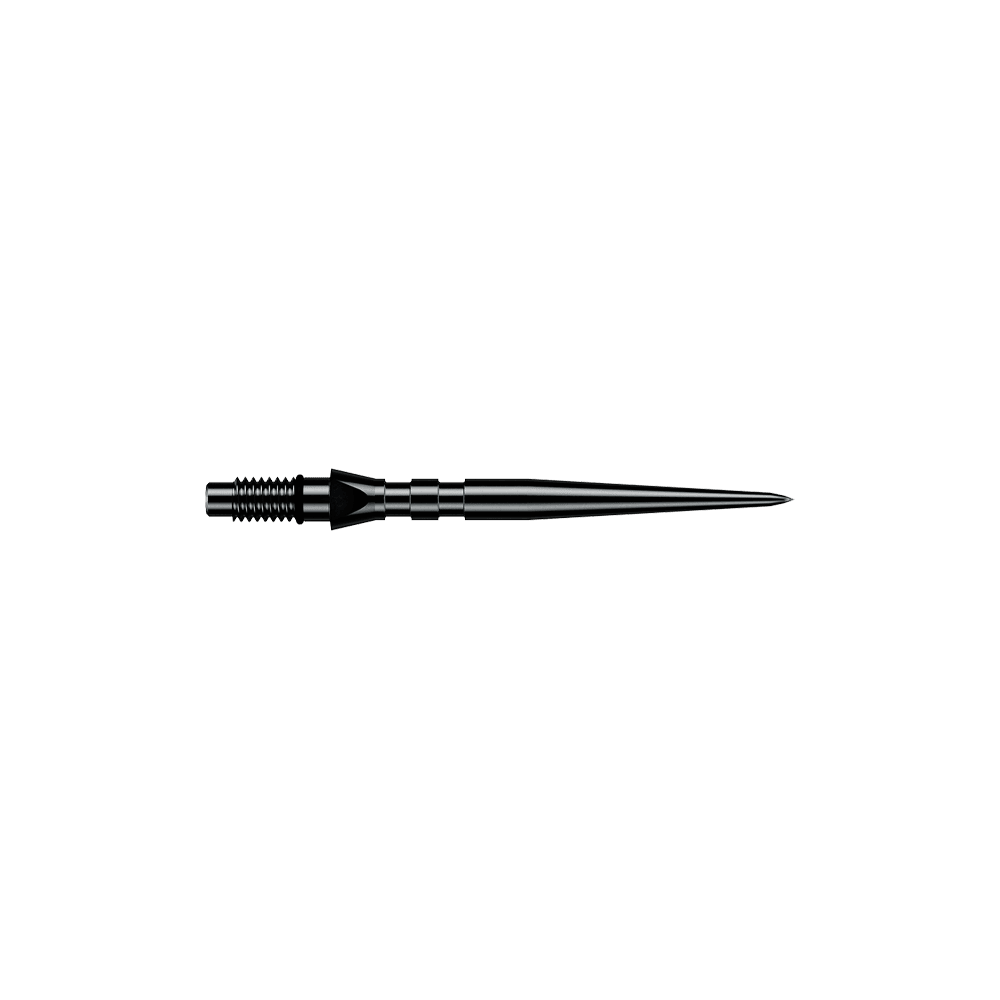 Winmau Switch Point Groove Steeldartspitzen - Schwarz Zu sehen sind schwarze Winmau Switch Point Groove Steeldartspitzen mit einer Länge von 26 mm. Sie werden häufig als Ersatzspitzen für Steeldarts genutzt.
