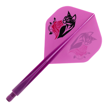 Condor AXE Black Cat Purple Standard Flight-Shaft-System Hier sieht man das Condor AXE Black Cat Purple Standard Flight-Shaft-System. Das Produkt kombiniert Flight und Shaft in einer robusten Einheit.