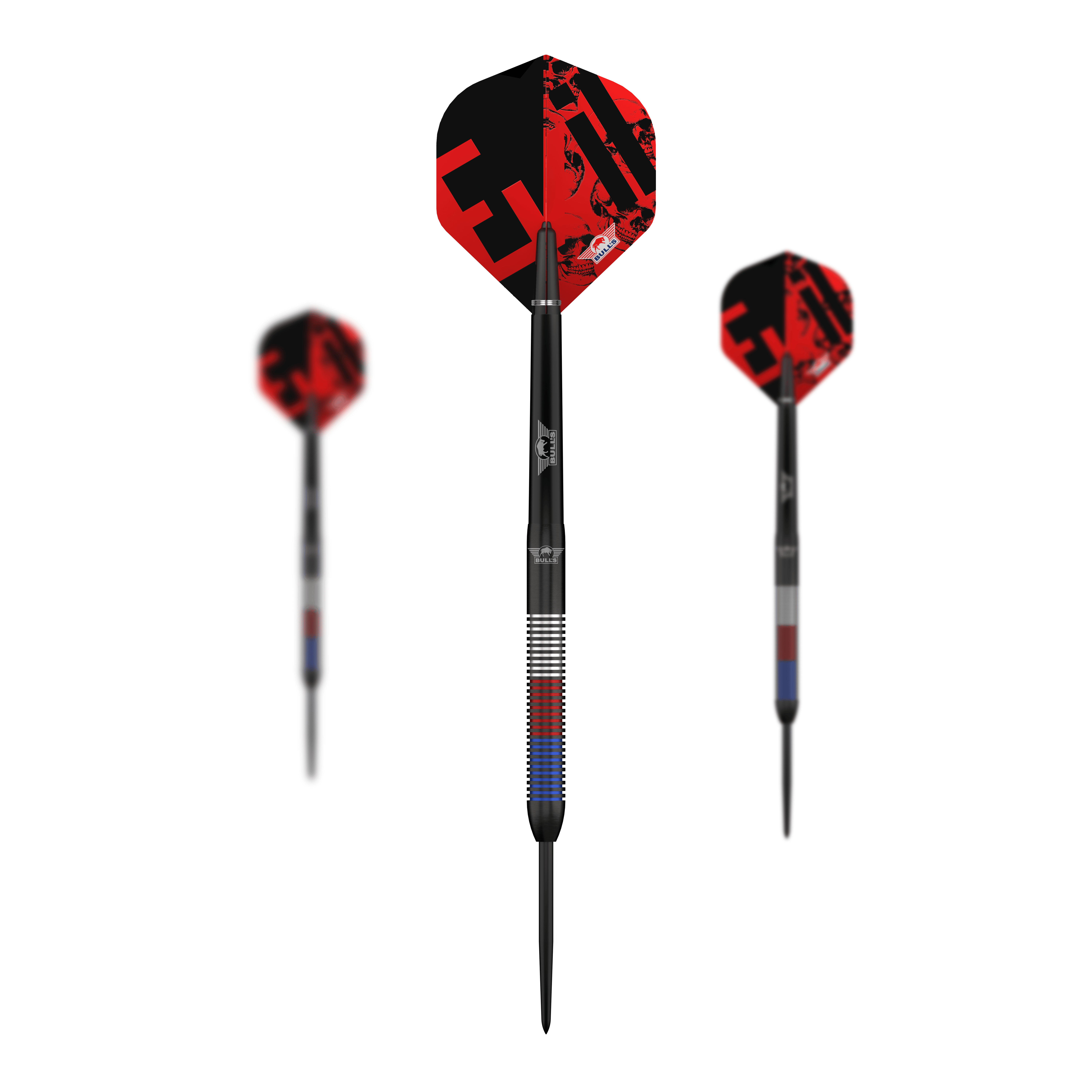 Bulls NL Karel Sedlacek E2 Steeldarts - 24g Die Abbildung zeigt die Bulls NL Karel Sedlacek E2 Steeldarts mit 24 Gramm. Der Dart ist deutlich und aus nächster Nähe zu sehen.