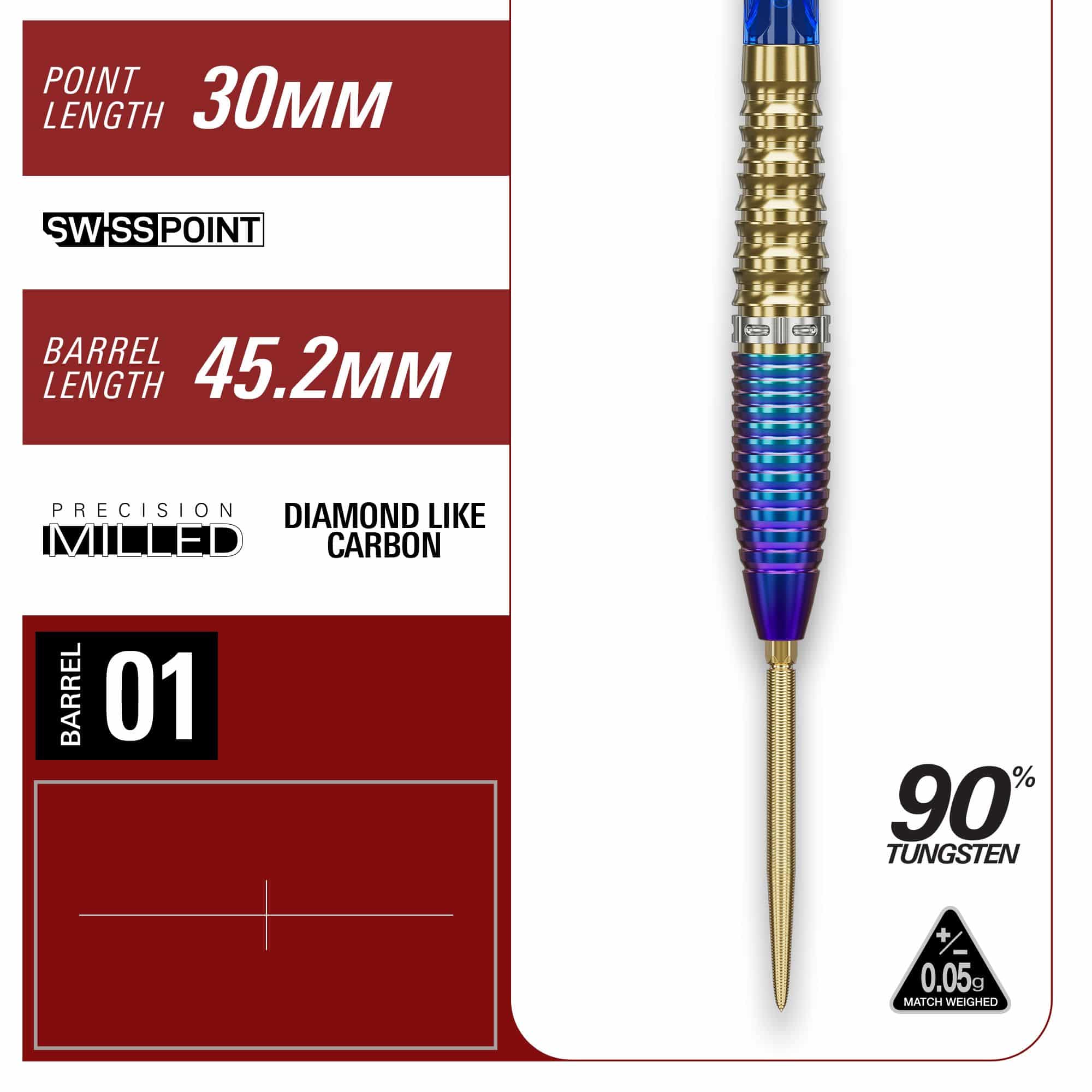 Target Japan Prime Series Zenith GEN2 Swiss Point Steeldarts - 23g Dies zeigt die Target Japan Prime Series Zenith GEN2 Swiss Point Steeldarts mit einem Gewicht von 23g. Das Bild hebt das Design und die Qualität der Darts hervor.