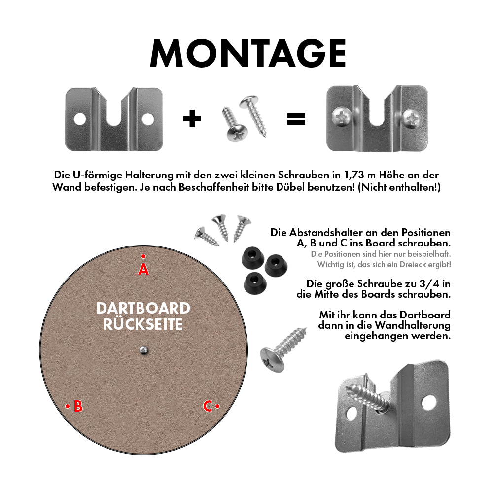 XQMax Steeldartboard Wandhalterung