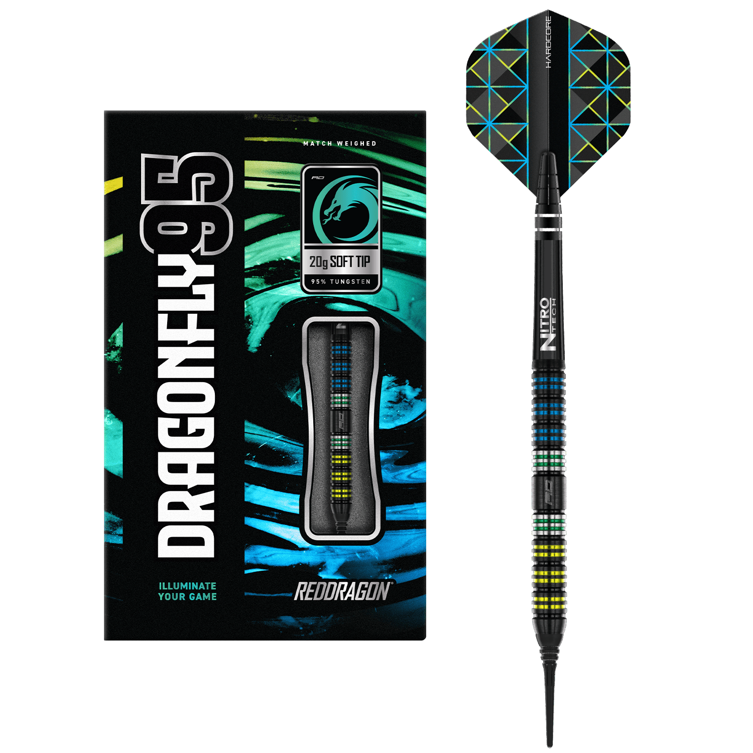 Red Dragon Dragonfly 95 Black Parallel Softdarts