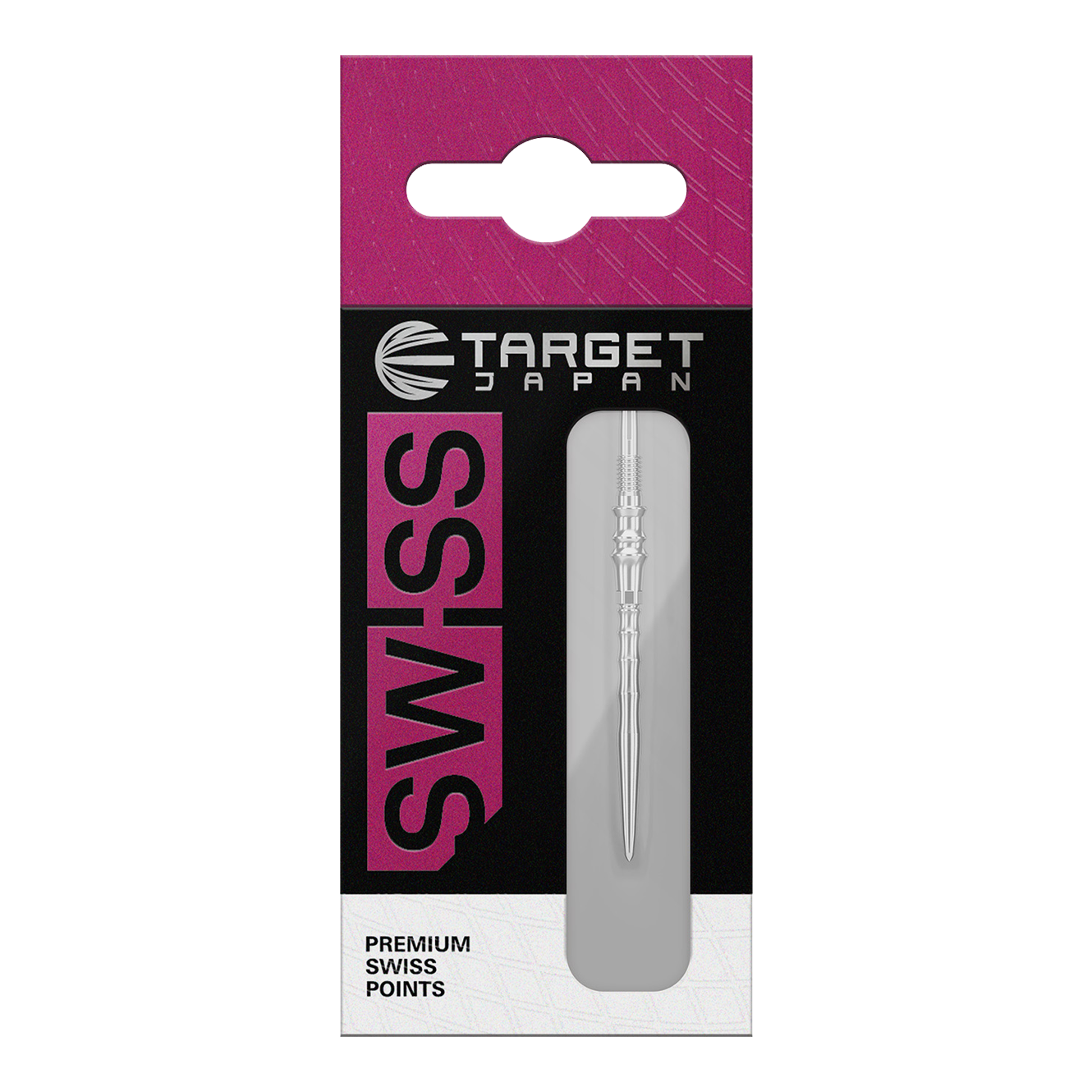 Hier sind die Target Japan Premium Swiss Point Dartspitzen in Silber abgebildet. Sie eignen sich für präzises und sicheres Spielen.