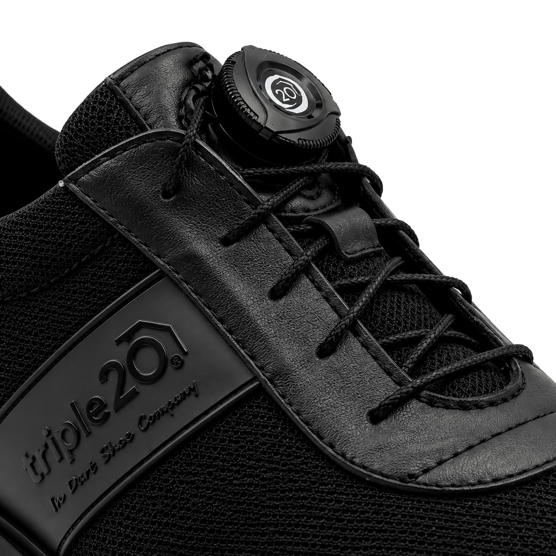 Triple20 Dartschuhe Textil mit Drehverschluss - Schwarz Triple20 Dartschuhe Textil mit Drehverschluss - Schwarz