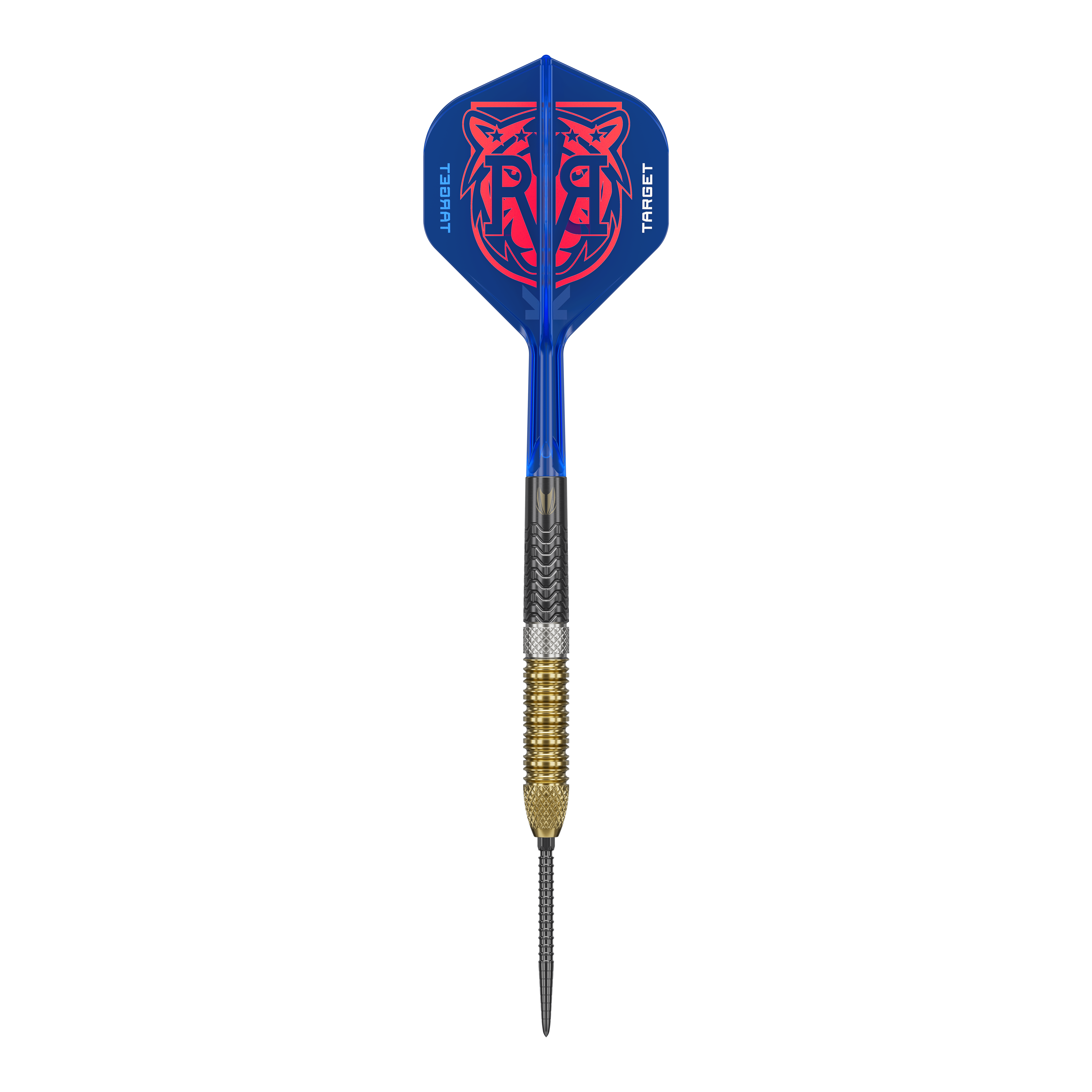 Abgebildet sind die Target Raymond Van Barneveld GEN6 Swiss Point Steeldarts. Diese Steeldarts bieten erstklassige Qualität und Präzision.