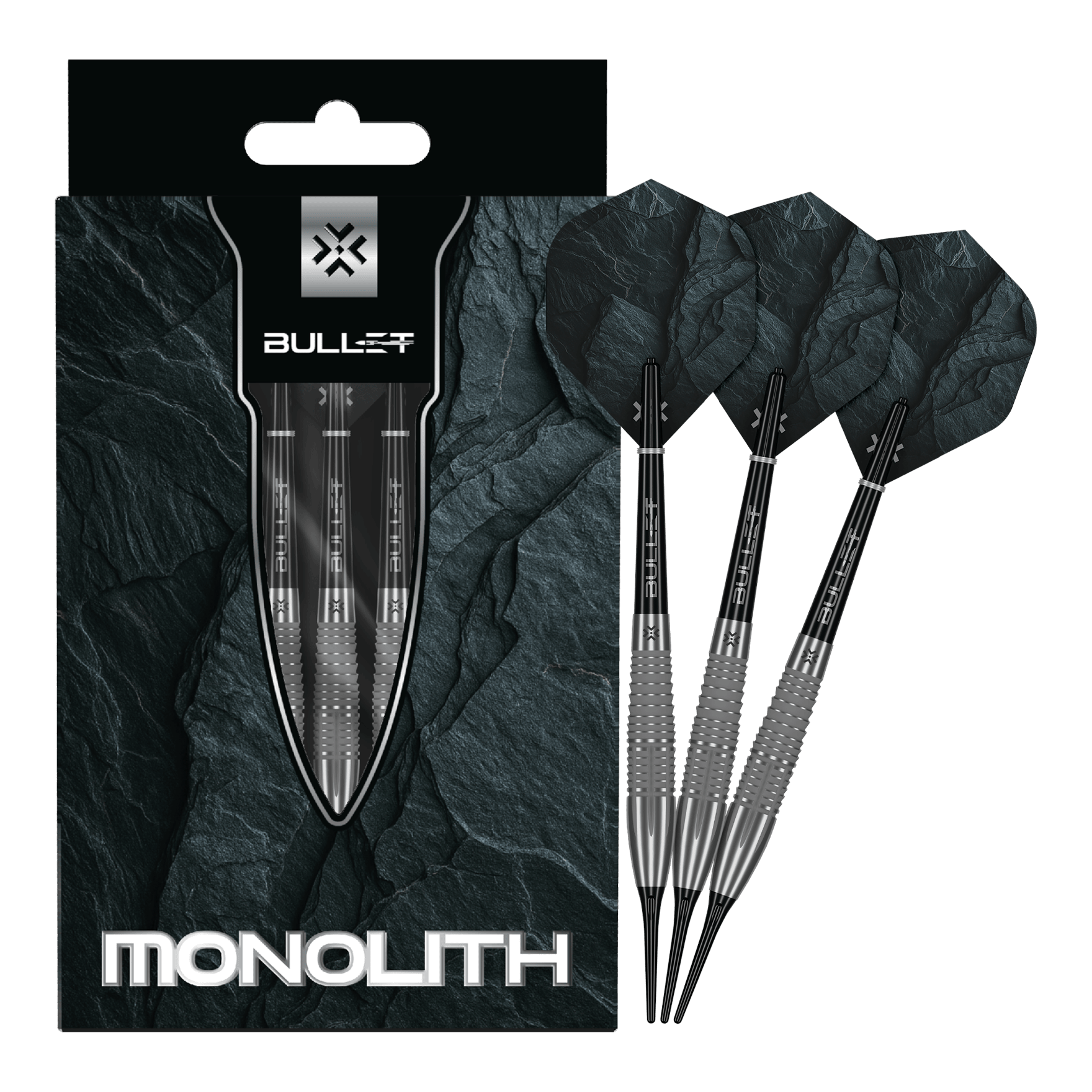 Bullet Monolith Softdarts - 20g Zu sehen sind die Bullet Monolith 20g Soft Darts. Das Produkt ist besonders langlebig und hochwertig verarbeitet.