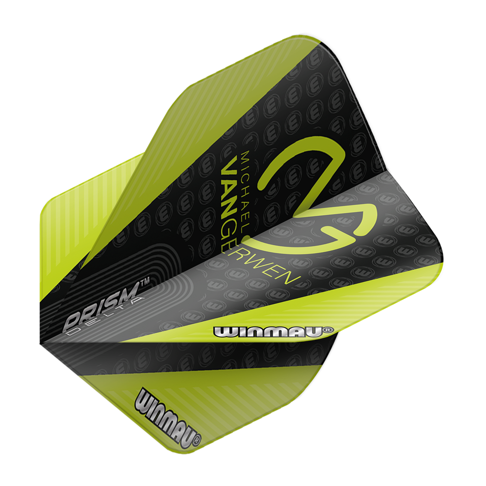 Winmau Prism Delta MvG Black Green Standard Flights