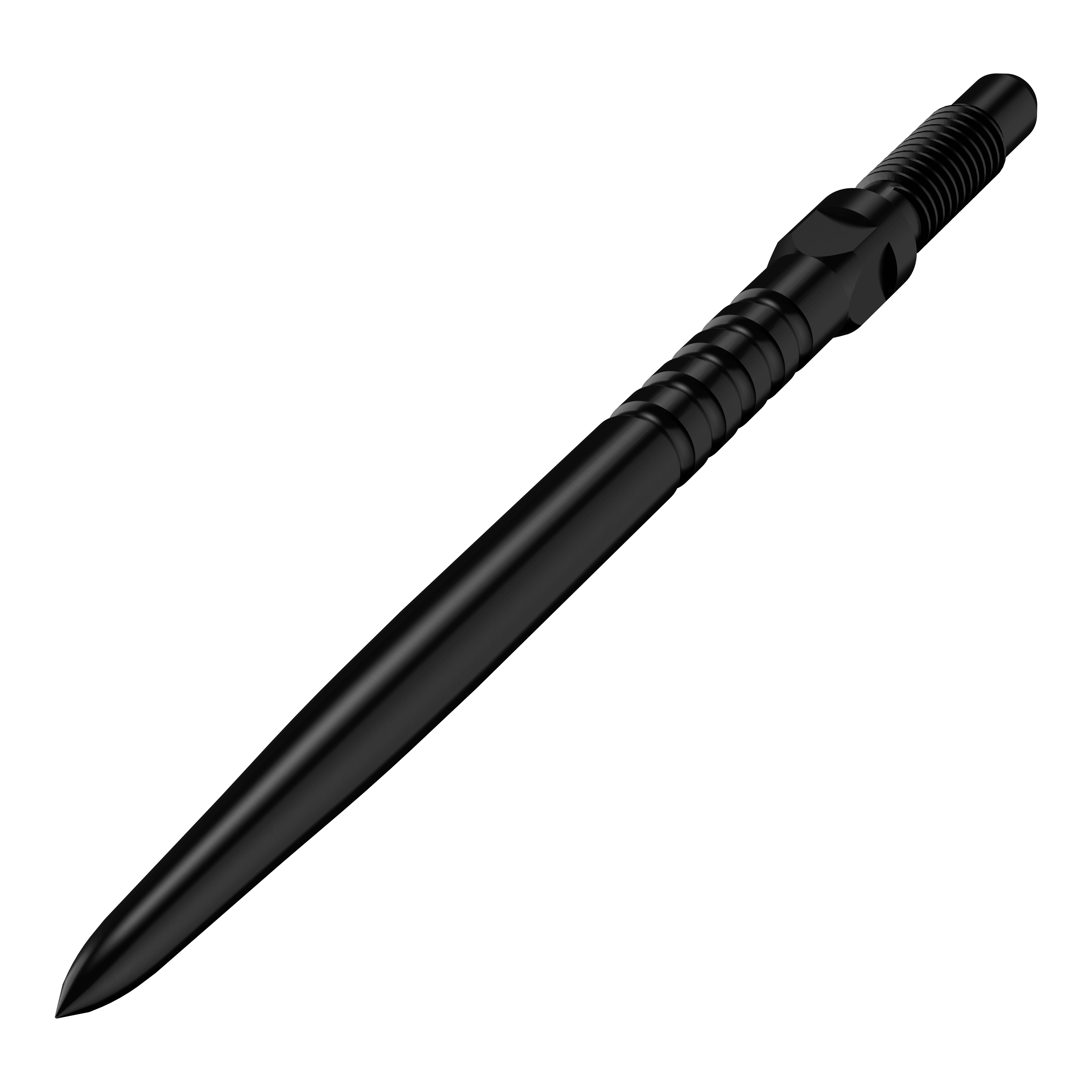 Bulls NL Convertible Point Dartspitzen - Ringed Grip - Schwarz Hier sieht man einen Satz von schwarzen Dartspitzen mit Rillen. Es handelt sich um BullsNL Convertible Points mit Ringed Grip, 32mm.