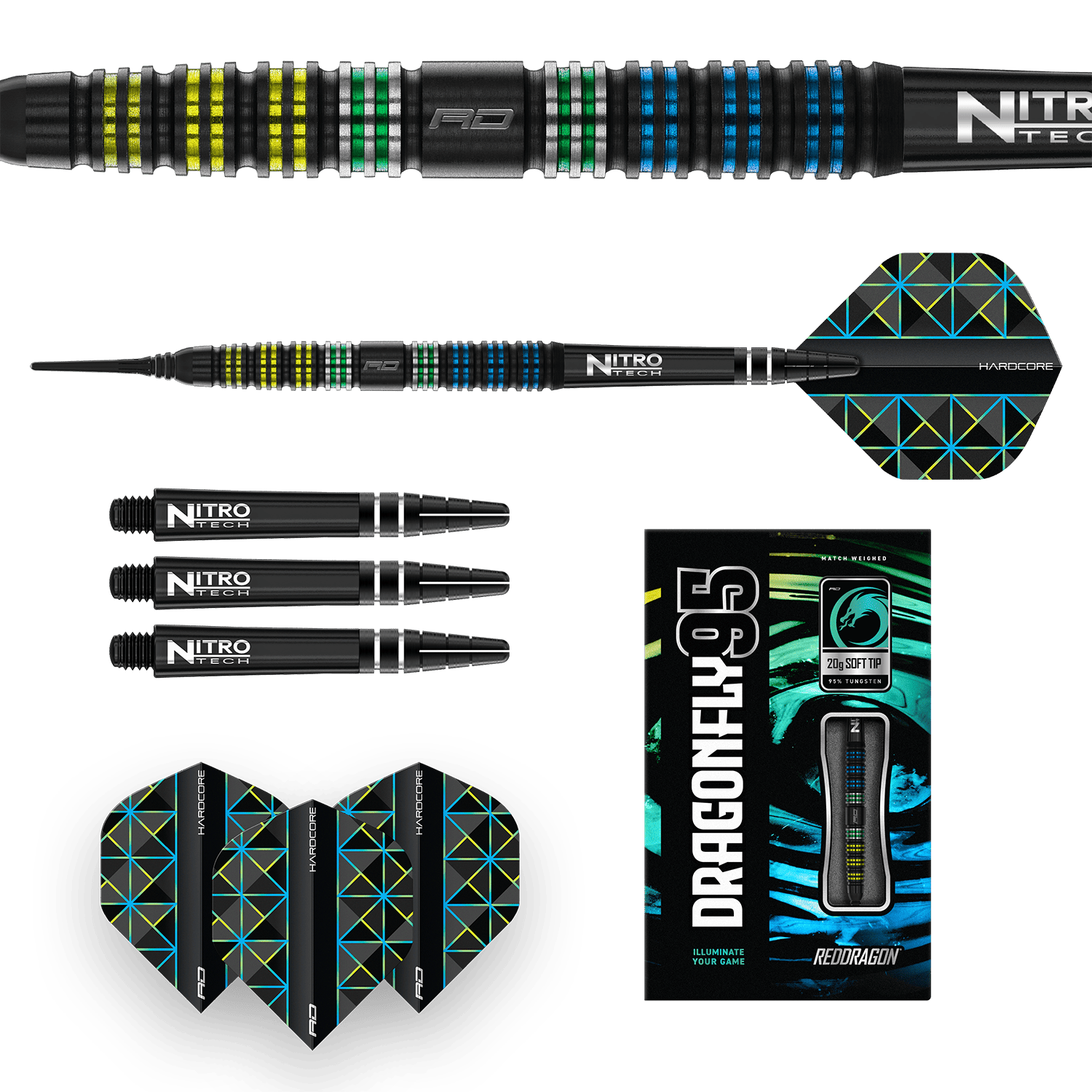 Red Dragon Dragonfly 95 Black Tapered Softdarts