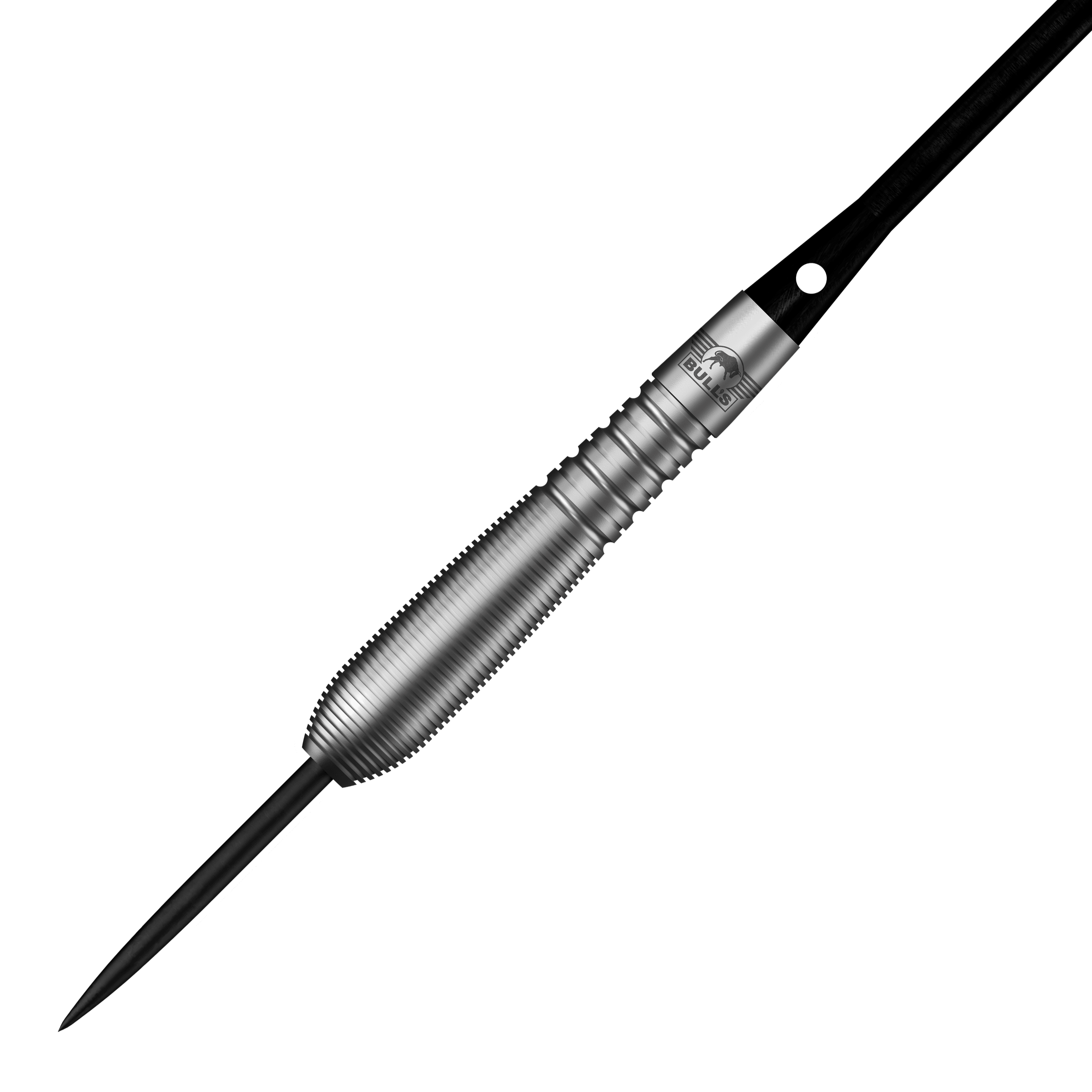 Zu sehen sind Bulls NL Chaos Blue Steeldarts mit einem Gewicht von 23g. Die Oberfläche des Darts ist im Chaos Blue Stil gehalten.