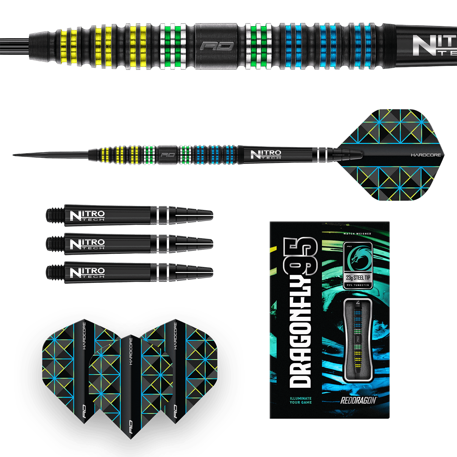 Red Dragon Dragonfly 95 Black Tapered Steeldarts