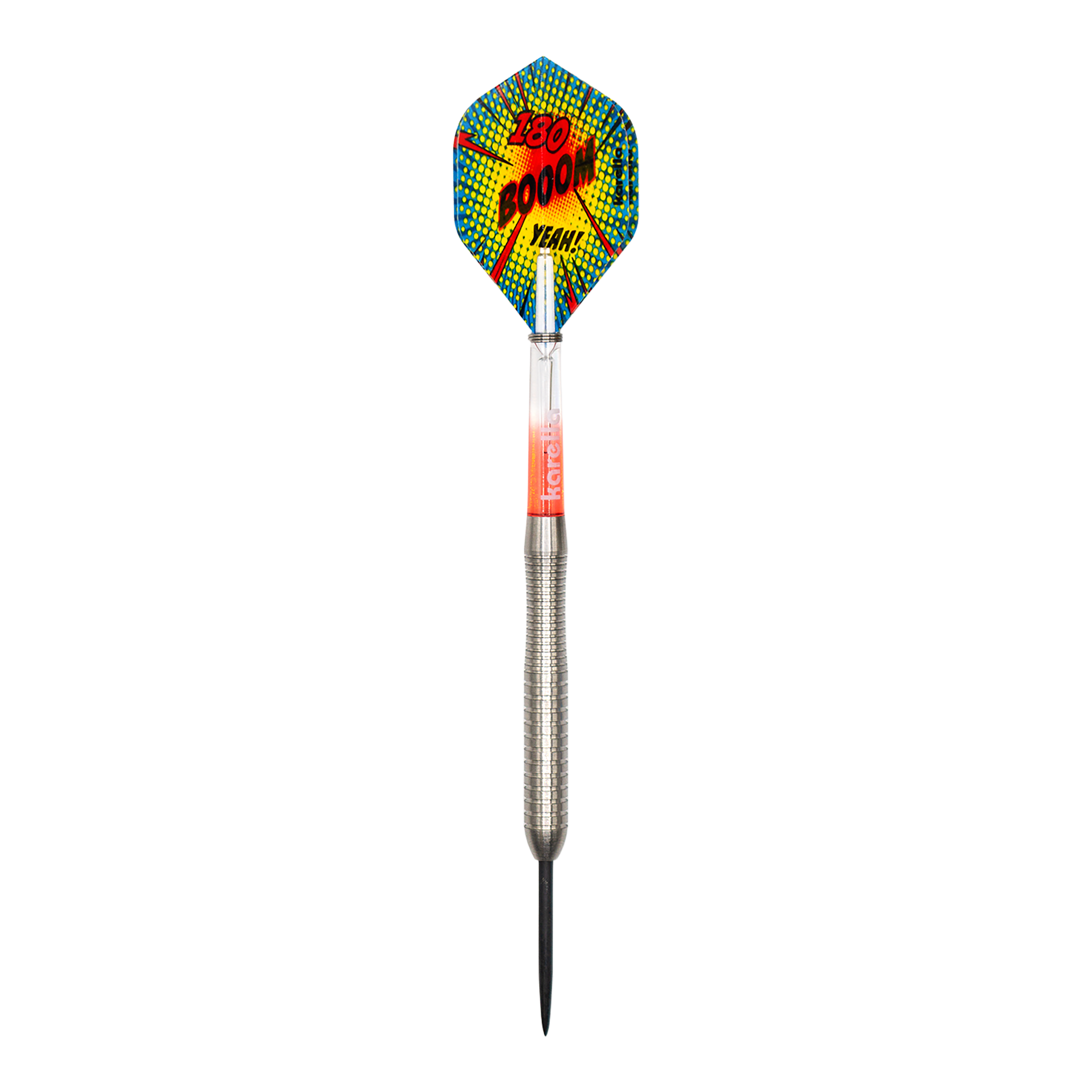 Karella Comic Line CL-2 Steeldarts - 23g Auf dem Bild ist das Produkt Karella Comic Line CL-2 Steeldarts - 23g zu sehen. Der Dartpfeil ist detailreich dargestellt.