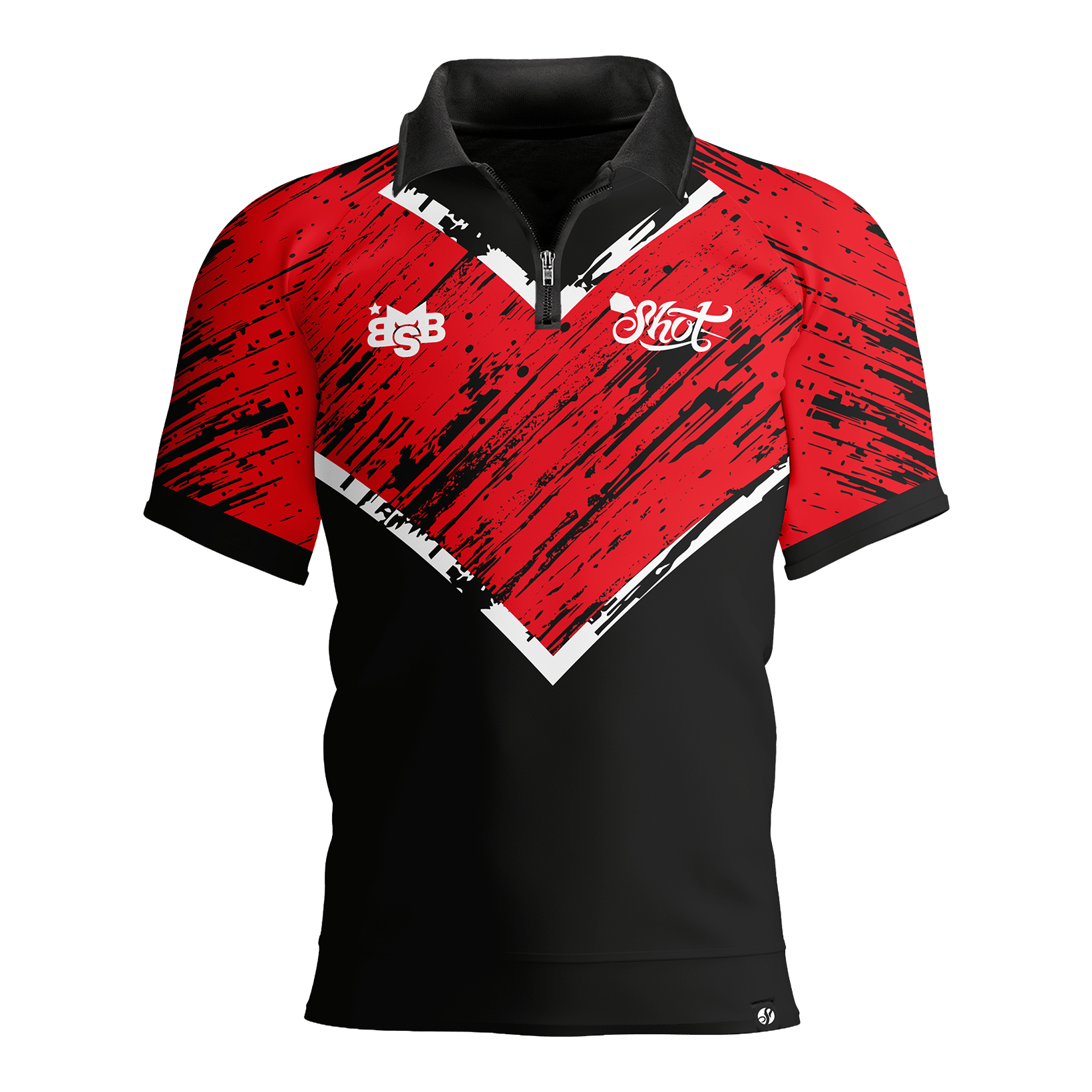 Shot Michael Smith Red Strip Polo Dartshirt