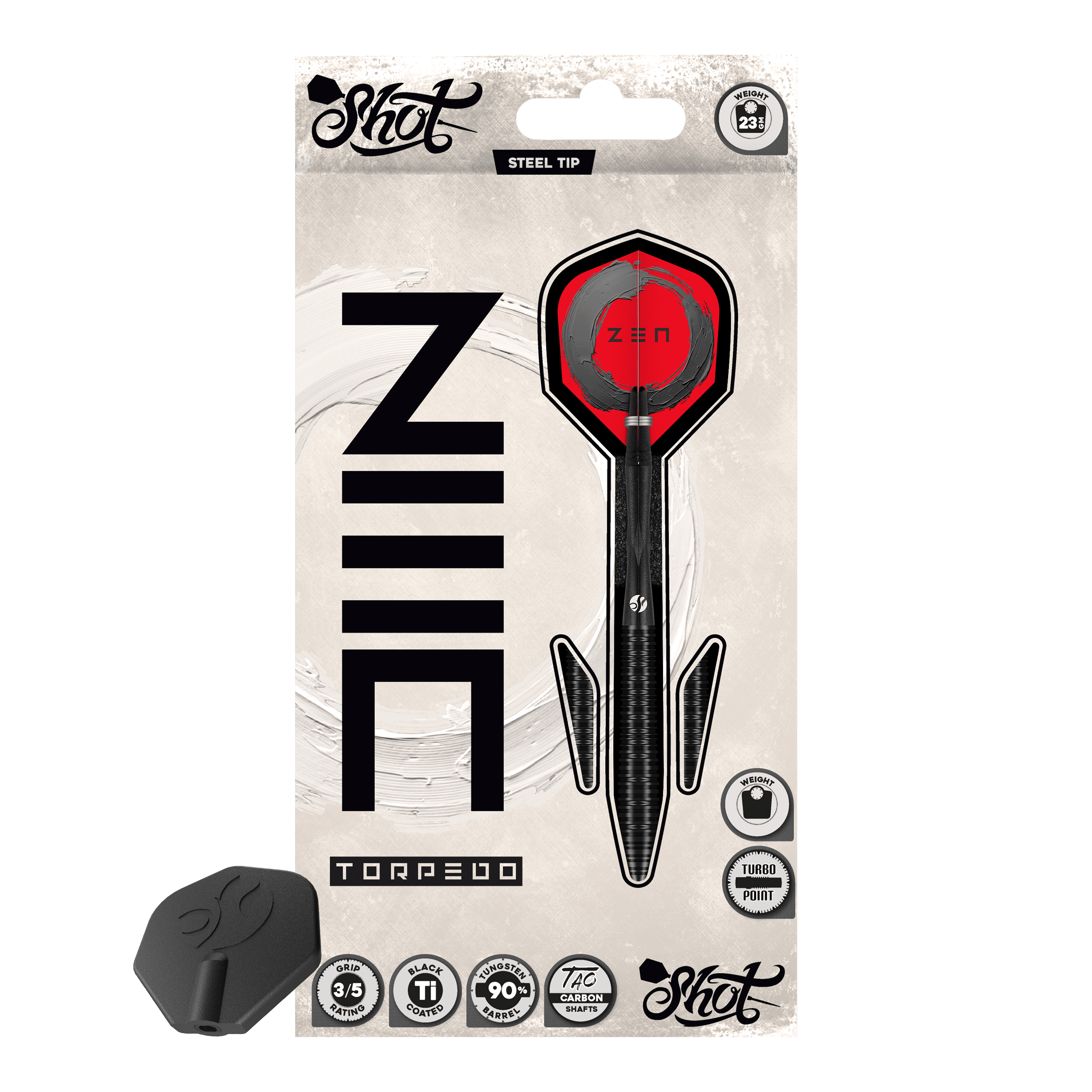 Shot ZEN Torpedo Turbo Point Steeldarts - 23g Shot ZEN Torpedo Turbo Point Steeldarts - 23g