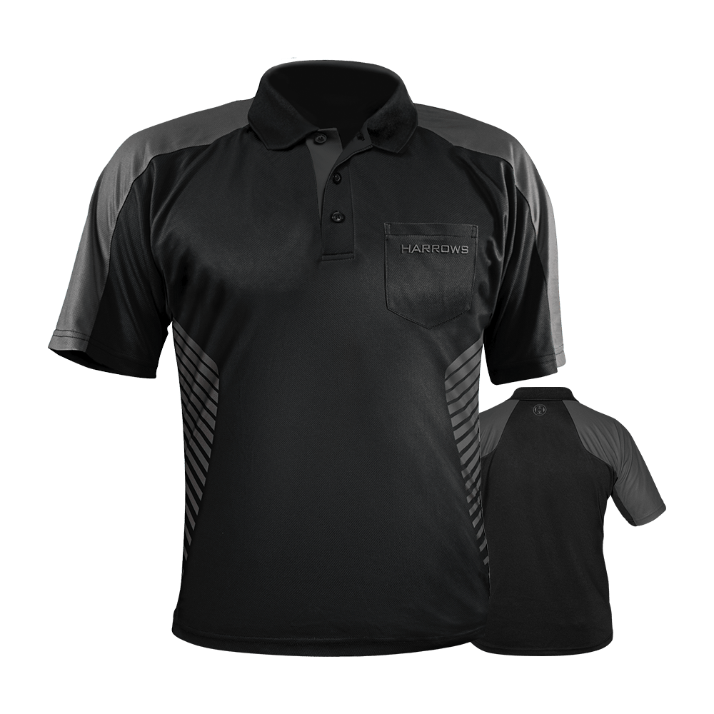 Harrows Vivid Dartshirt Black/Grey