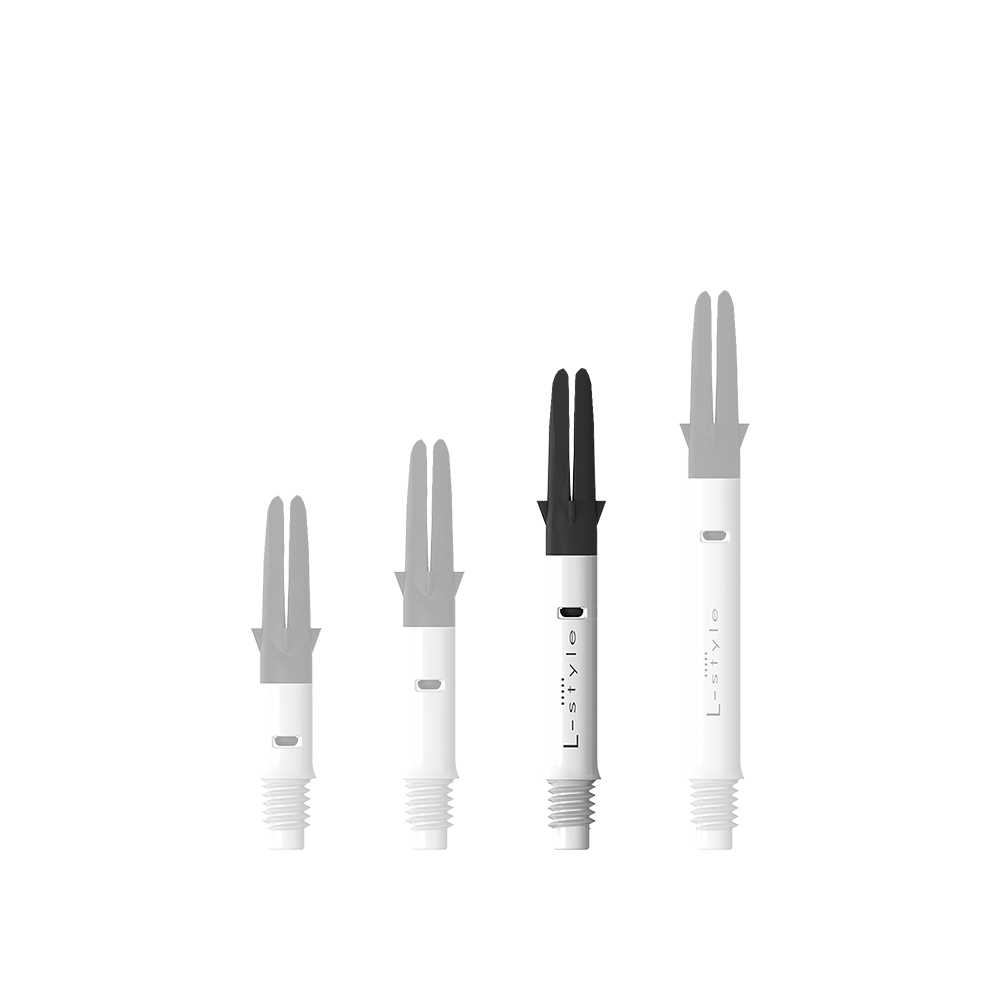 L-Style L-Shaft Carbon Silent Straight - Weiß 260 Abgebildet ist der L-Style L-Shaft Carbon Silent Straight in Weiß, Modell 260. Dieses Produkt wird für den Zusammenbau von Dartpfeilen verwendet.