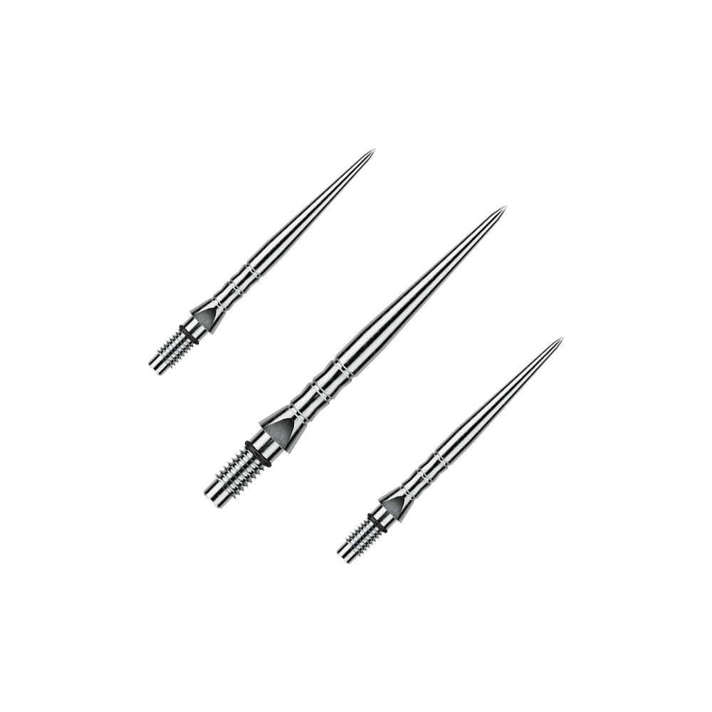 Winmau Switch Point Wave Steeldartspitzen - Silver Effect Abgebildet sind Winmau Switch Point Wave Silver Effect Steeldartspitzen mit 26 mm Länge als Set. Die Steeldartspitzen sind im silbernen Wellendesign gestaltet.
