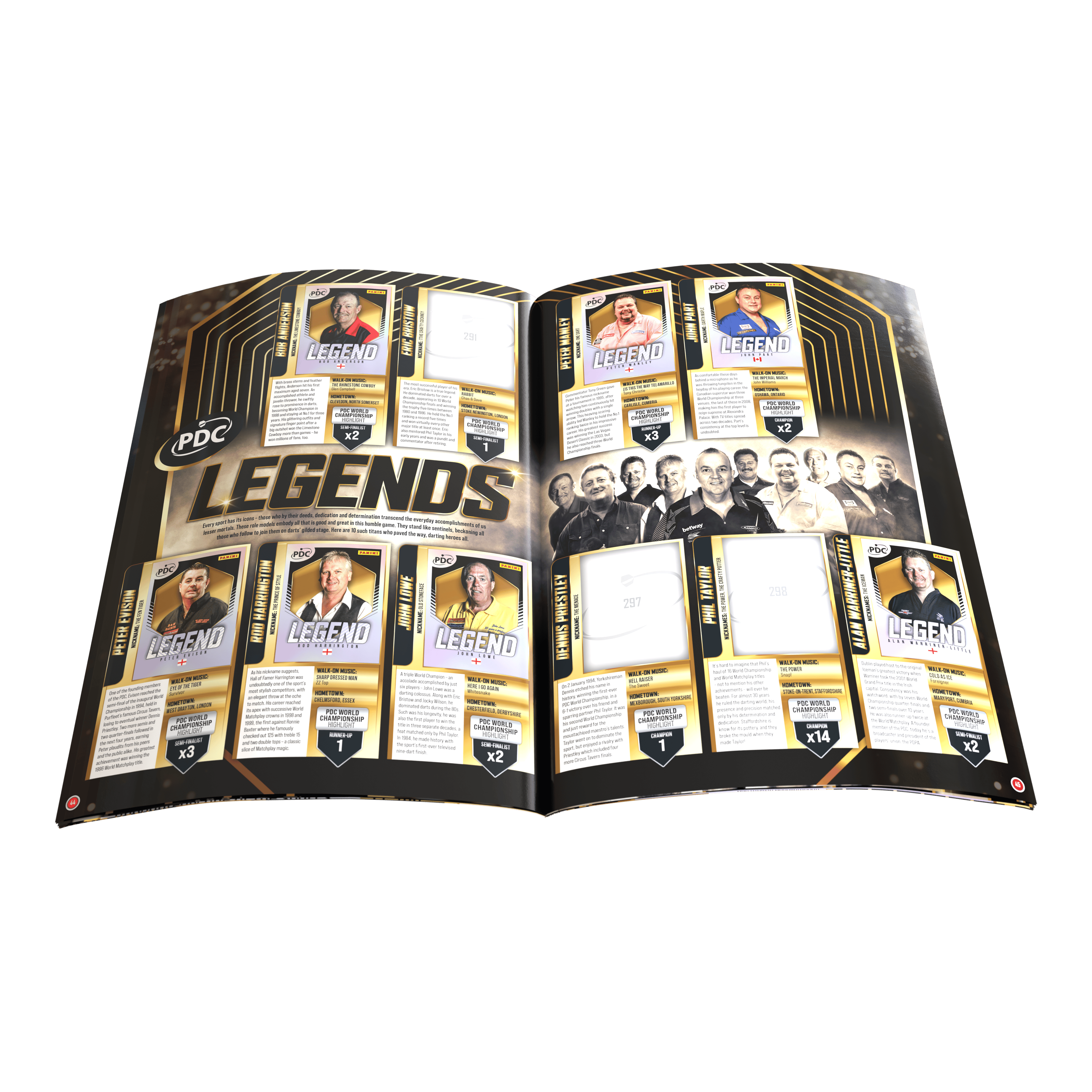 Panini PDC World Darts Championship 2025/26 - Official Sticker Softcover Sammelalbum Panini PDC World Darts Championship 2025/26 - offizielles Sticker-Sammelalbum als Softcover. Das Album wird für das Sammeln und Einordnen der Panini-Sticker verwendet.