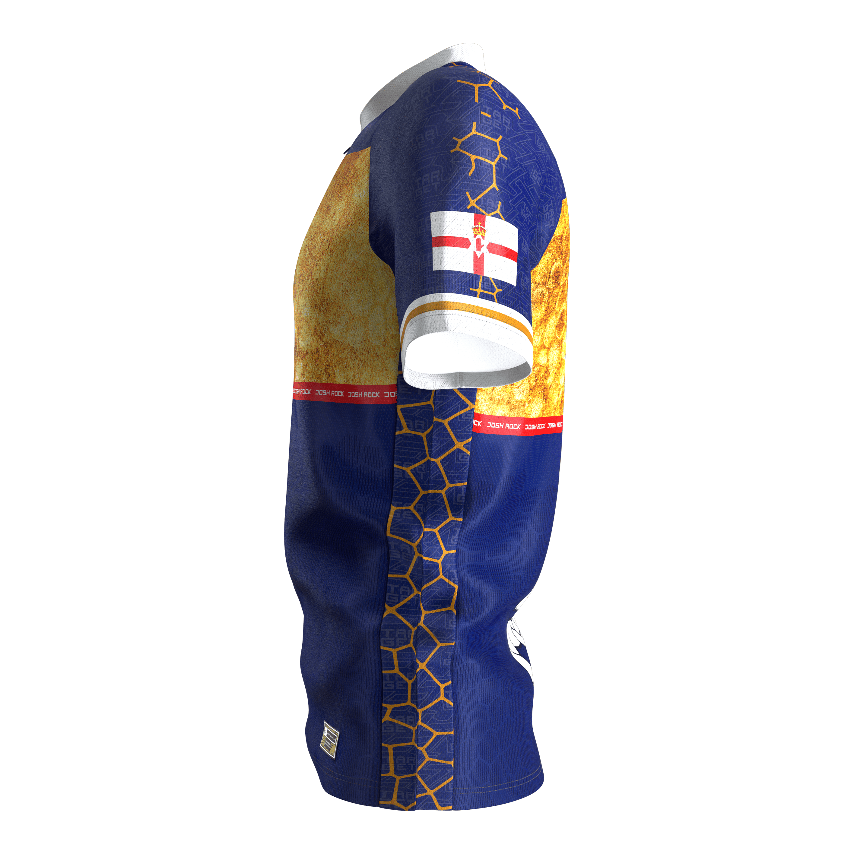 Das Bild zeigt das Target Coolplay Josh Rock Dartshirt 2025. Es handelt sich um ein modernes Dartshirt mit sportlichem Design.