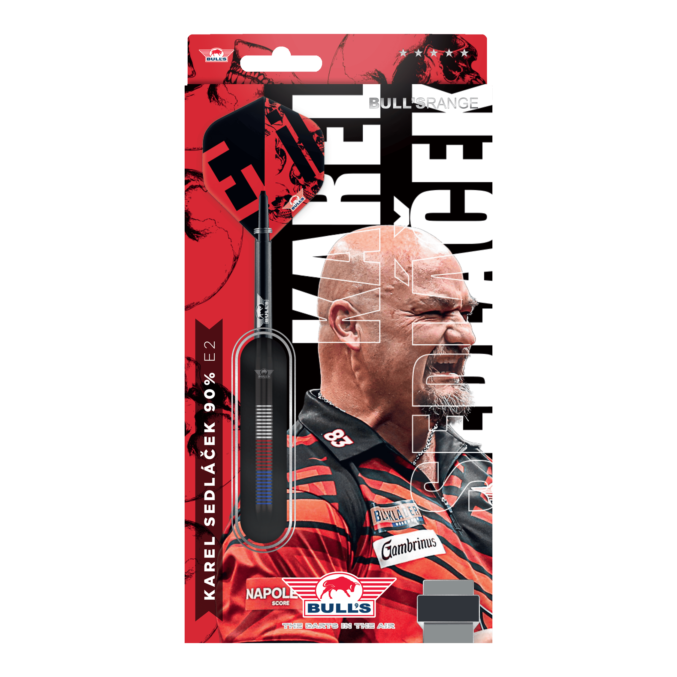 Bulls NL Karel Sedlacek E2 Steeldarts - 24g Auf dem Bild befinden sich die Bulls NL Karel Sedlacek E2 Steeldarts - 24g. Sie sind ideal für Dartspieler, die Präzision und Qualität schätzen.