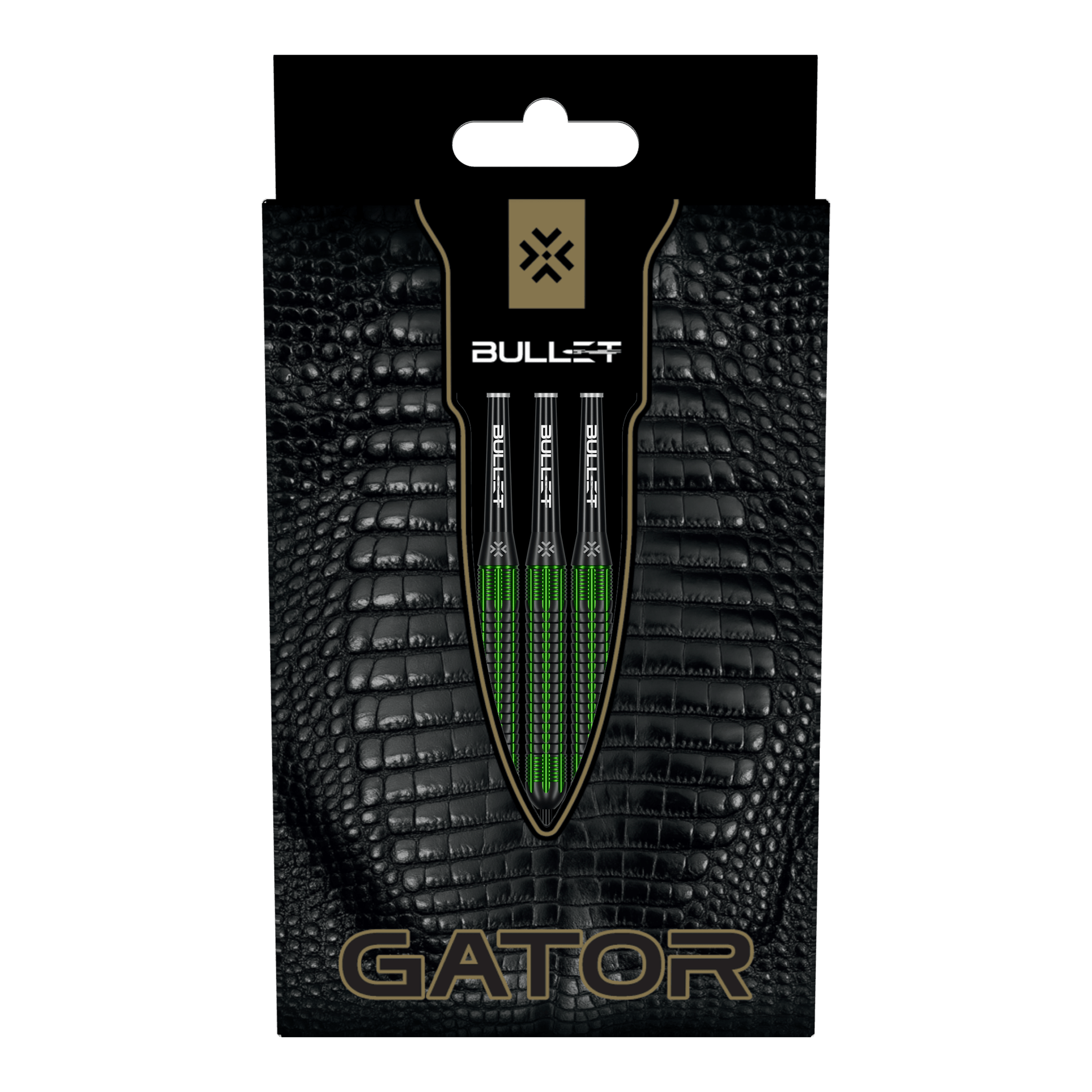 Bullet Gator Brass Steeldarts - 22g Abgebildet ist das Produkt Bullet Gator Brass Steeldarts - 22g. Diese Steeldarts sind speziell für Dartspieler entwickelt.