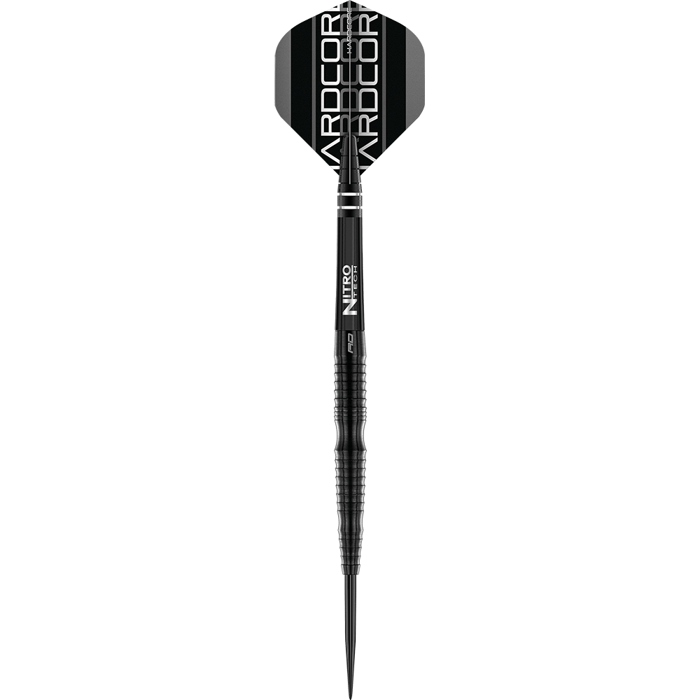 Dies ist ein Steeldart aus der Produktreihe "Red Dragon Razor Edge Extreme". Der Dart ist schwarz und hat markante Rillen am Griff sowie eine schwarze Spitze und Flights.