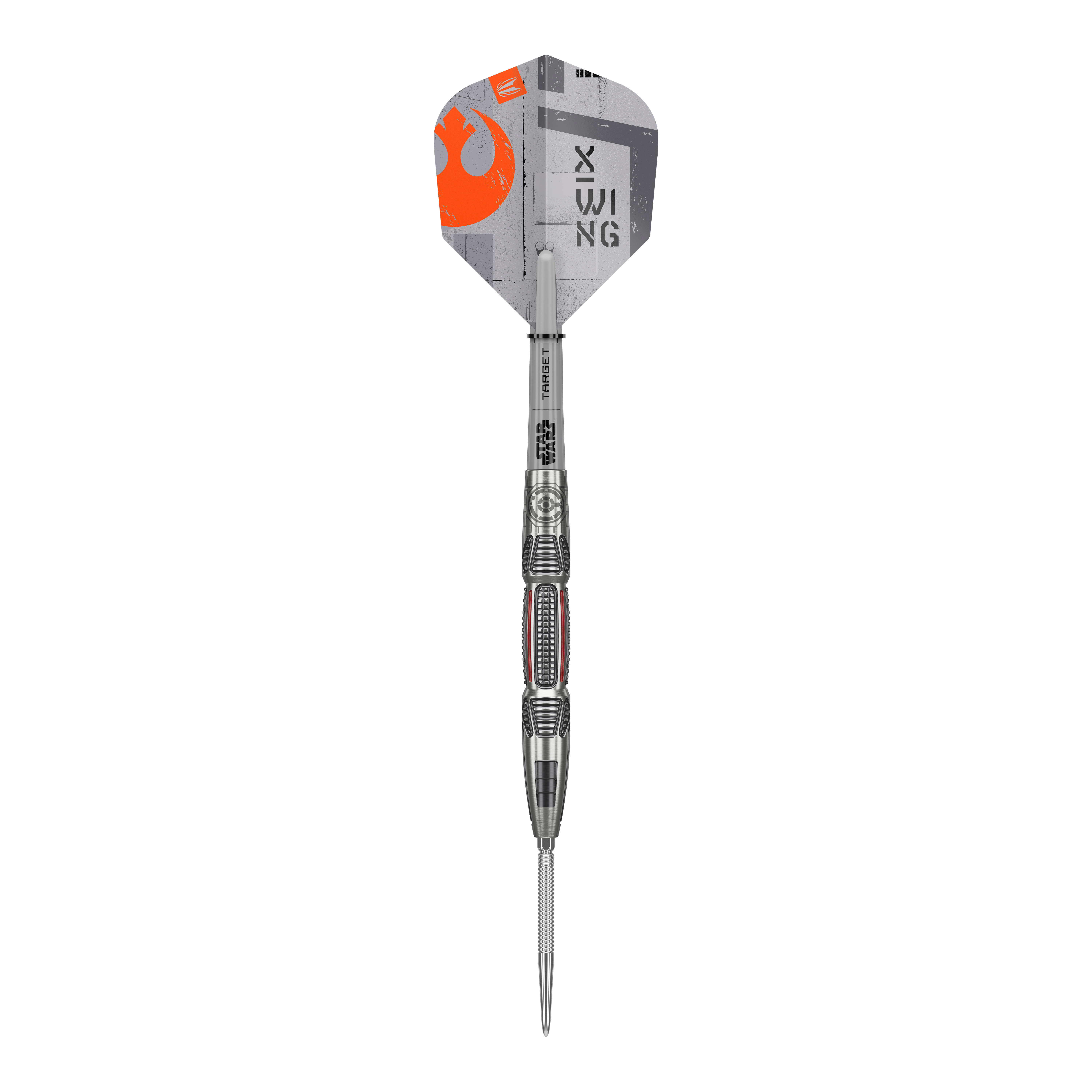 Target Star Wars X-Wing Swiss Point Steeldarts Abgebildet sind Target Star Wars X-Wing Swiss Point Steeldarts. Die Darts sind inspiriert von der Star Wars X-Wing Serie.
