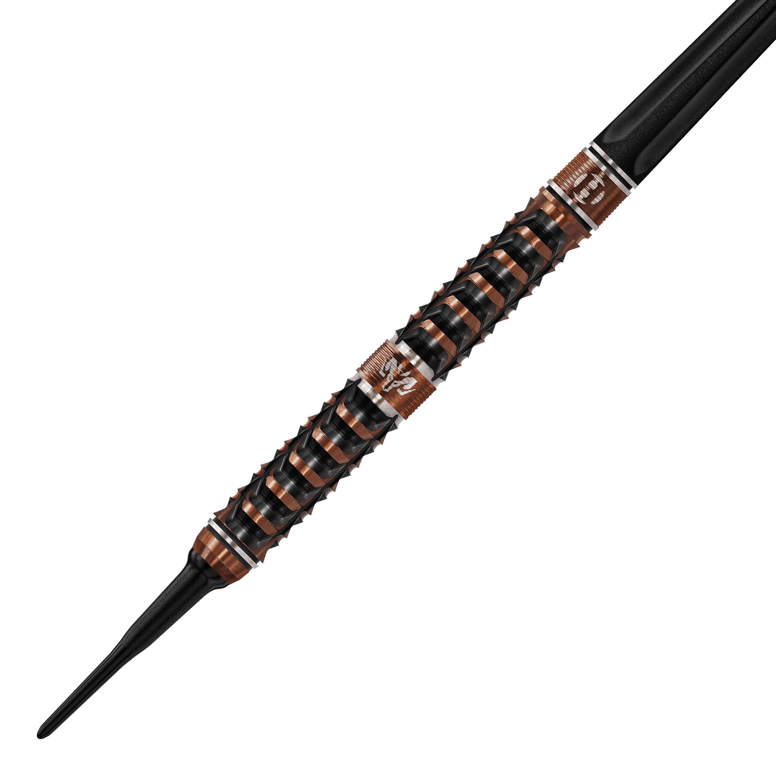 Harrows Wolfram Trinity Softdarts Zu sehen sind die Harrows Wolfram Trinity Softdarts. Das Bild stellt die Details und Form der Softdarts dar.