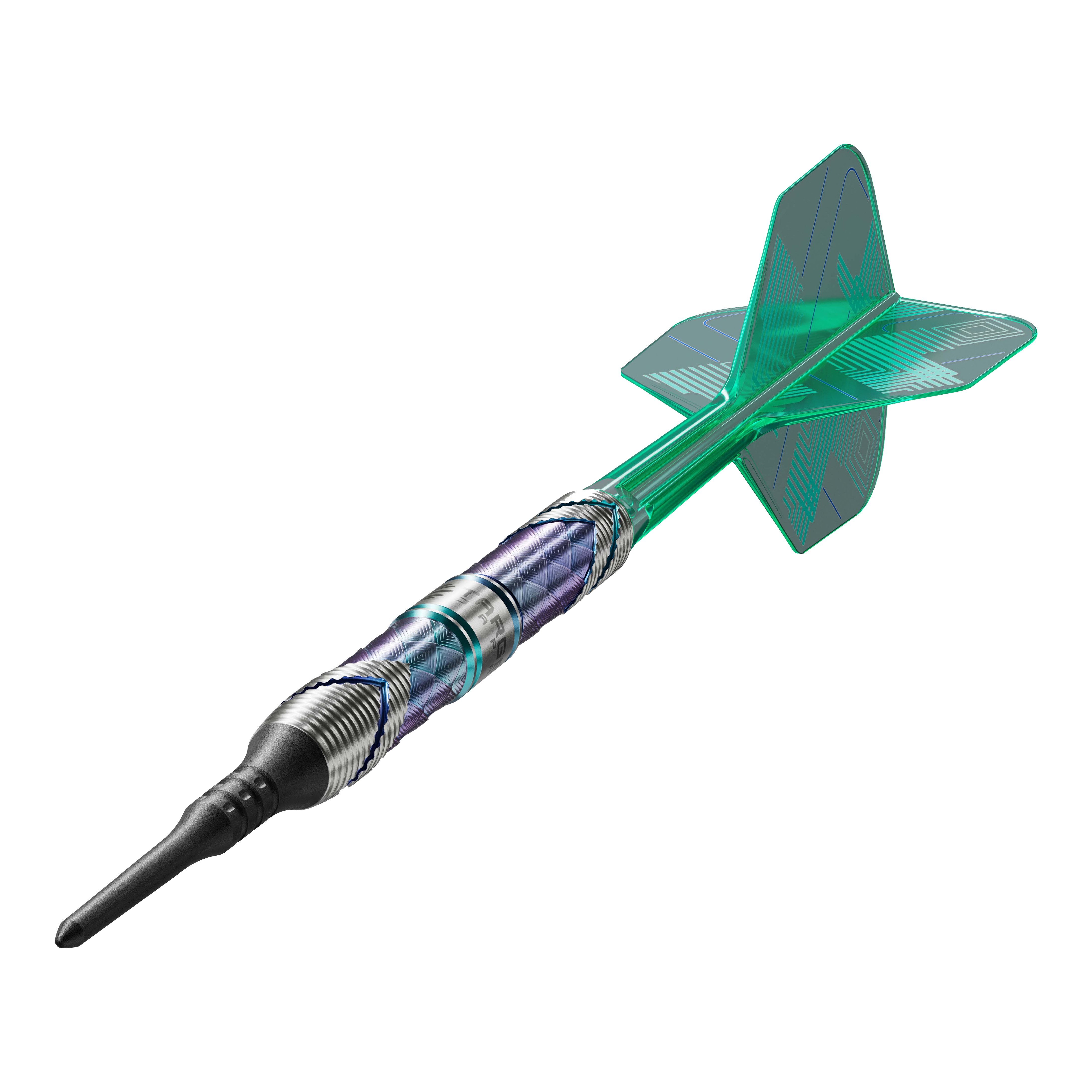 Target Japan Kaze Series Ceros 03 Softdarts - 19g Dies ist der Target Japan Kaze Series Ceros 03 Softdart mit einem Gewicht von 19g. Der Dart hat ein auffälliges Design mit grünen Flights und einem strukturierten Barrel.