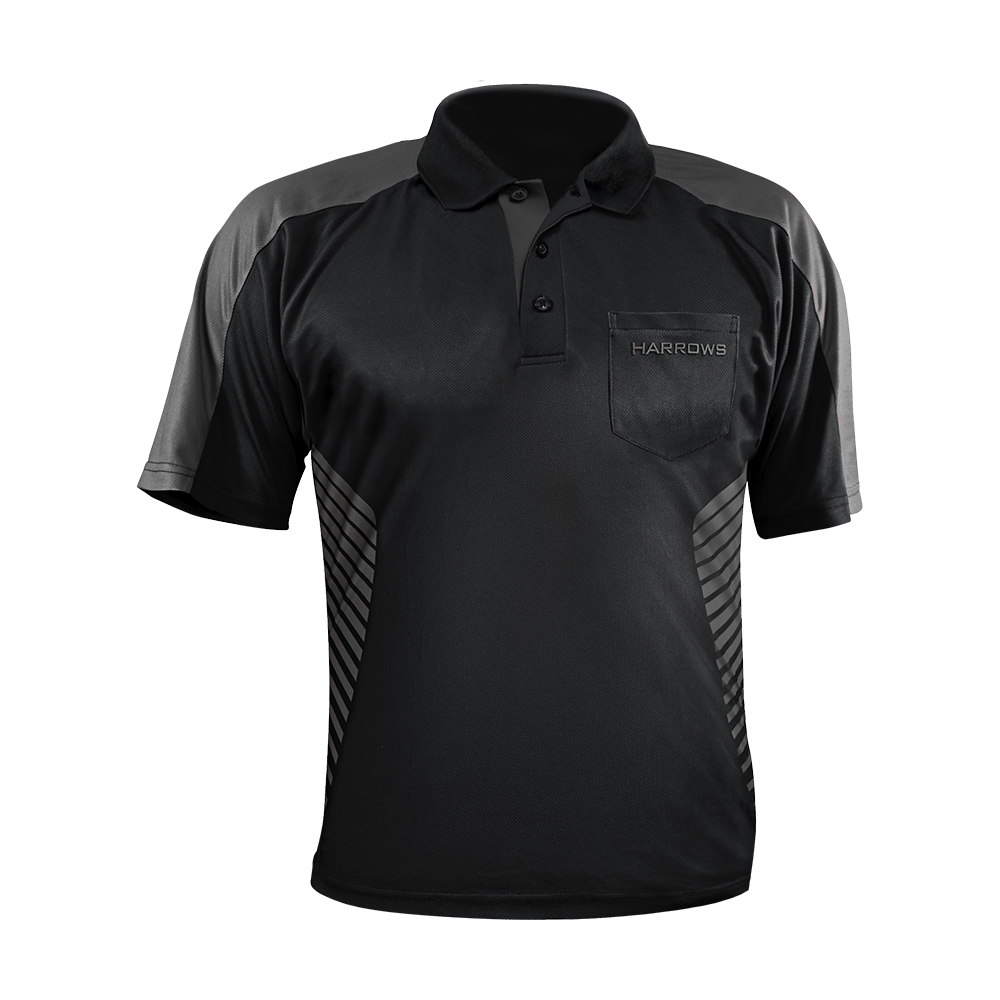 Harrows Vivid Dartshirt Black/Grey