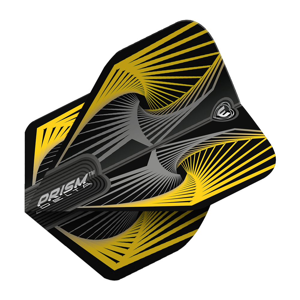 Winmau Prism Delta Spiral YellowGrey Standard Flights