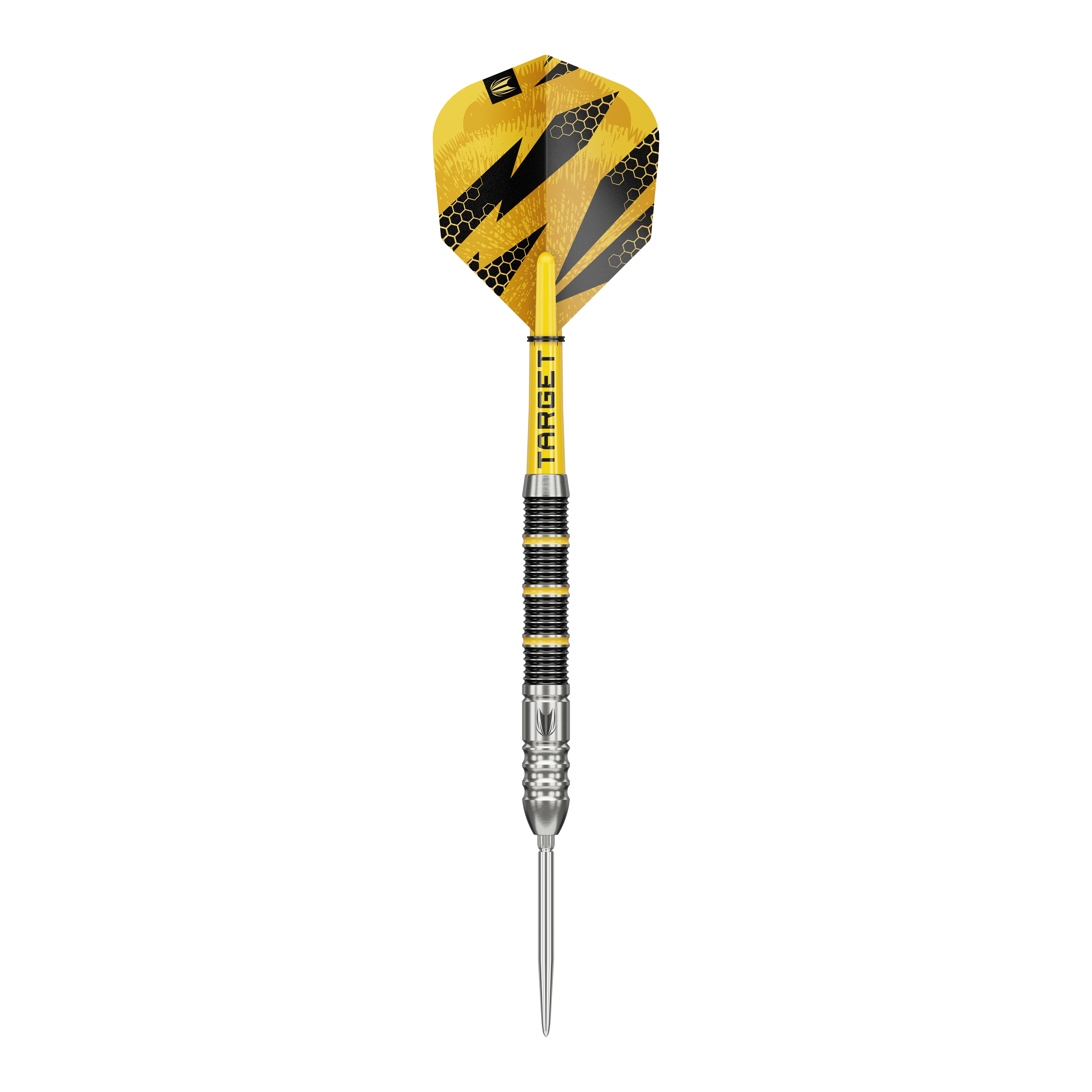 Das Foto präsentiert die Target Buzz 02 Swiss Points Steeldarts. Sie bieten ein optimales Spielerlebnis.