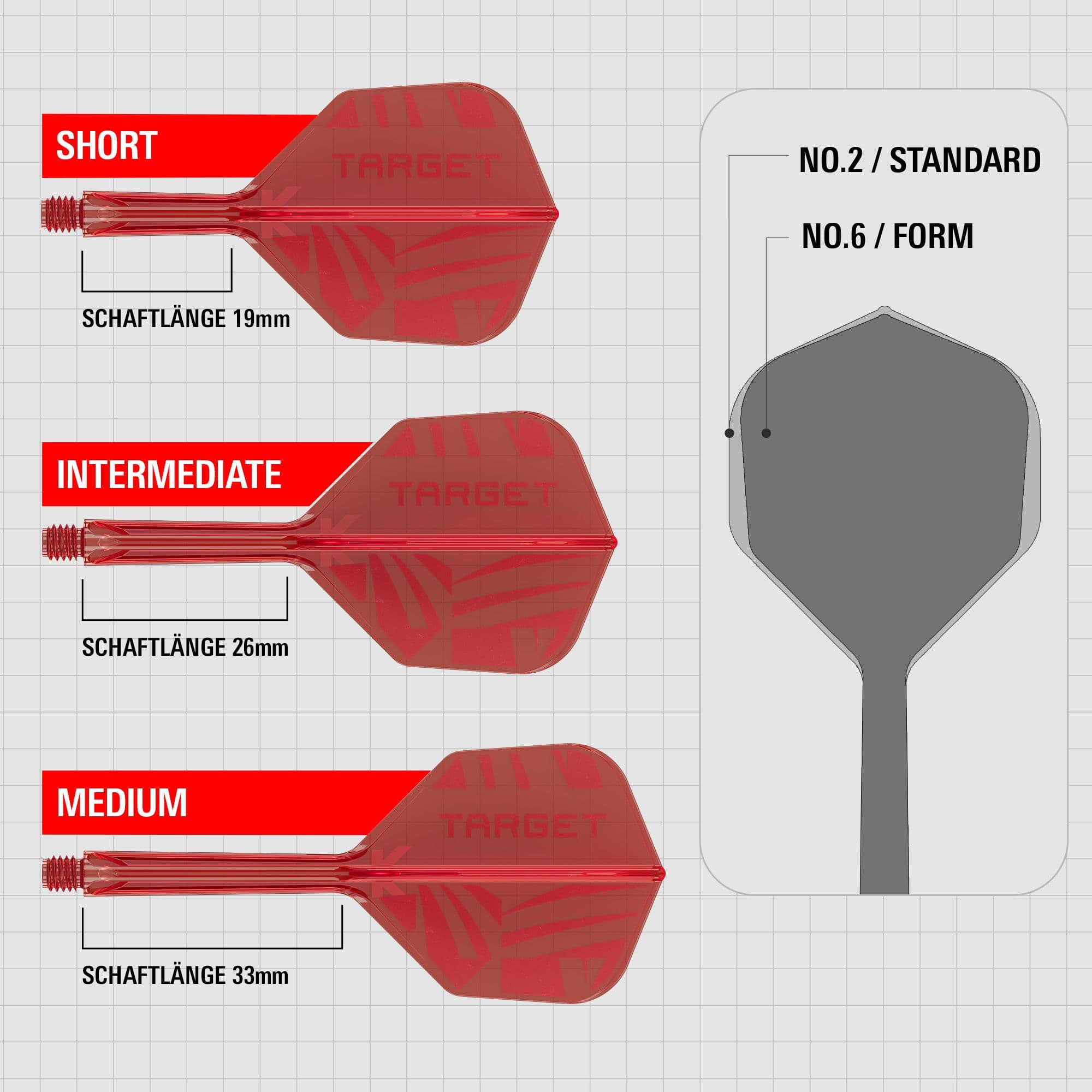 Target K-Flex Red No2 Standard Flights