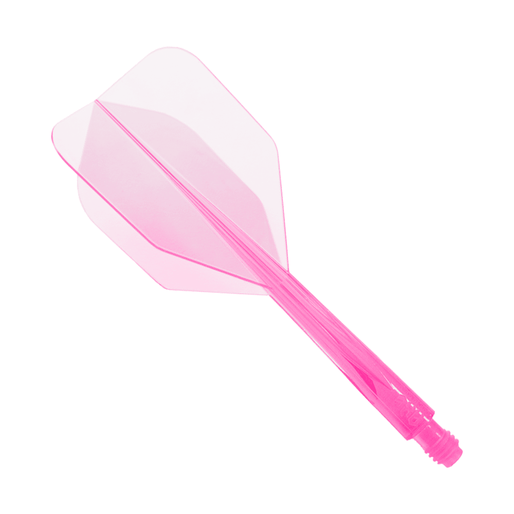 Das Bild zeigt das Produkt "Condor Axe Neon Pink Flight-System Small". Es ist ein einteiliges Dartflight-Set in leuchtendem Neonpink.