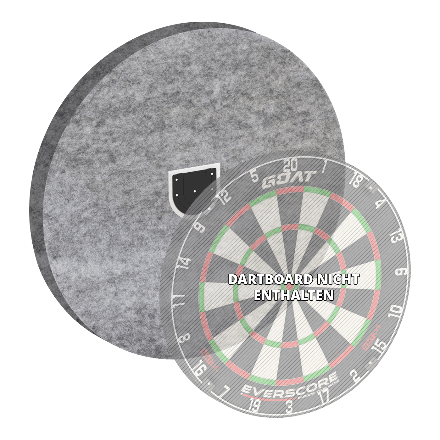 GOAT Silencer Veil Dampening Schallschutz System Das Bild zeigt das GOAT Silencer Veil Dampening Schallschutz System. Es ist ein Produkt zur Geräuschdämmung beim Dartspielen.