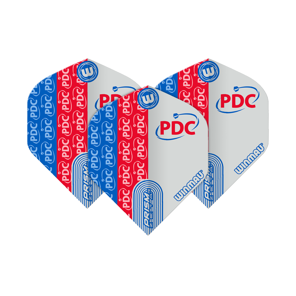 Winmau Prism Zeta PDC RedBlueWhite Standard Flights
