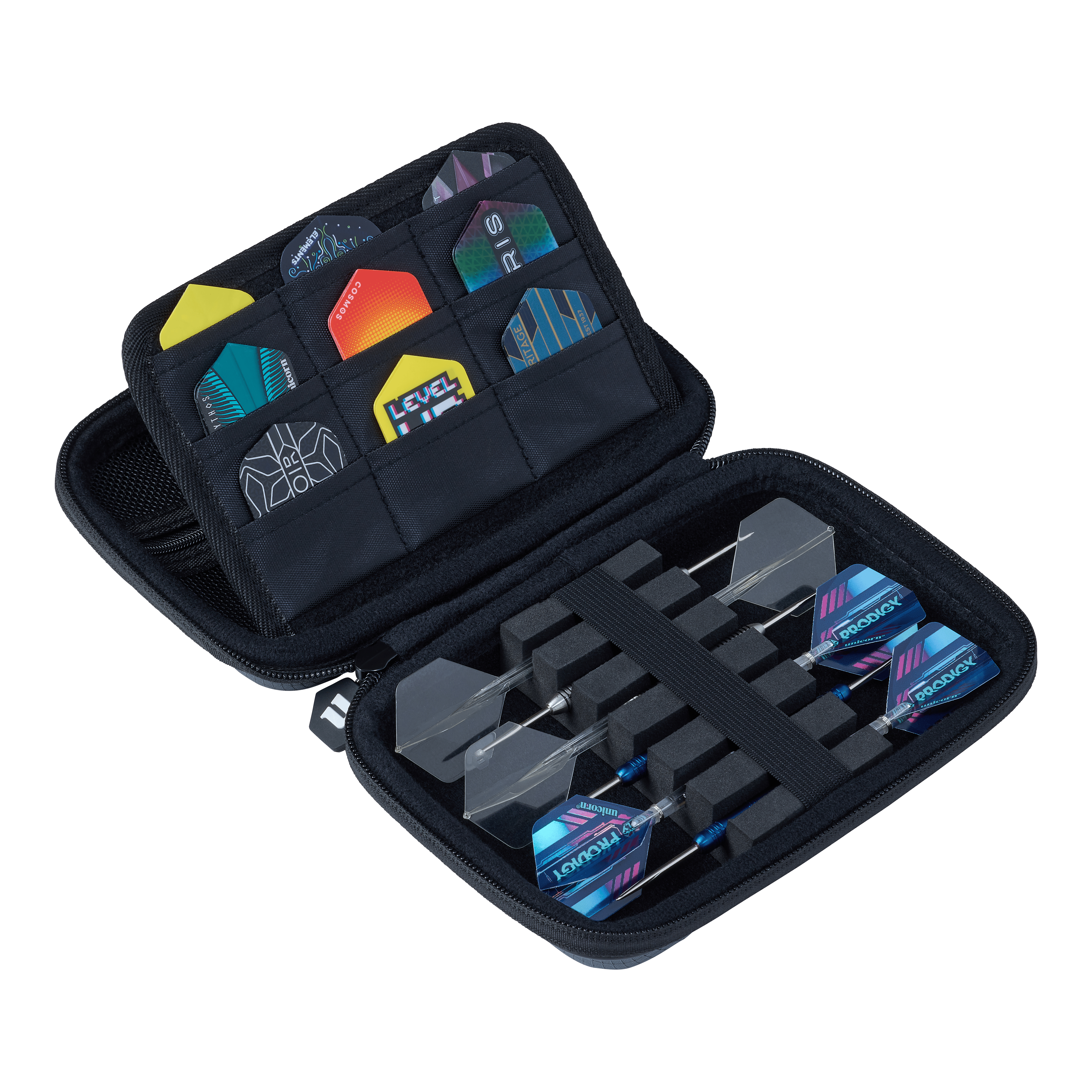 Unicorn Vanguard Medium Dartcase - Grau Das Bild zeigt das Unicorn Vanguard Medium Dartcase in der Farbe Grau. Diese Tasche ist robust und eignet sich für Dartspieler.