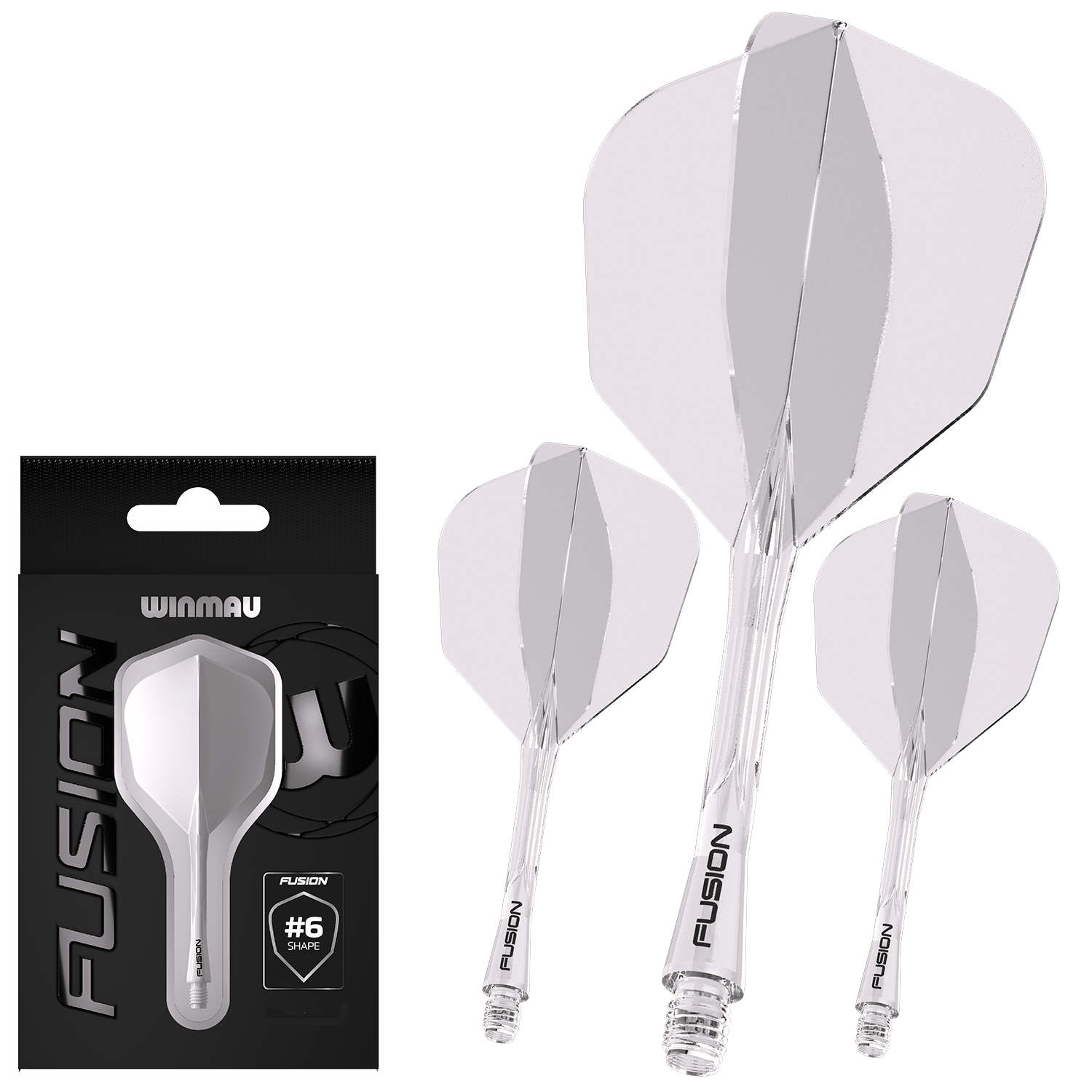 Winmau Fusion Flight-Shaft-System No6 clear