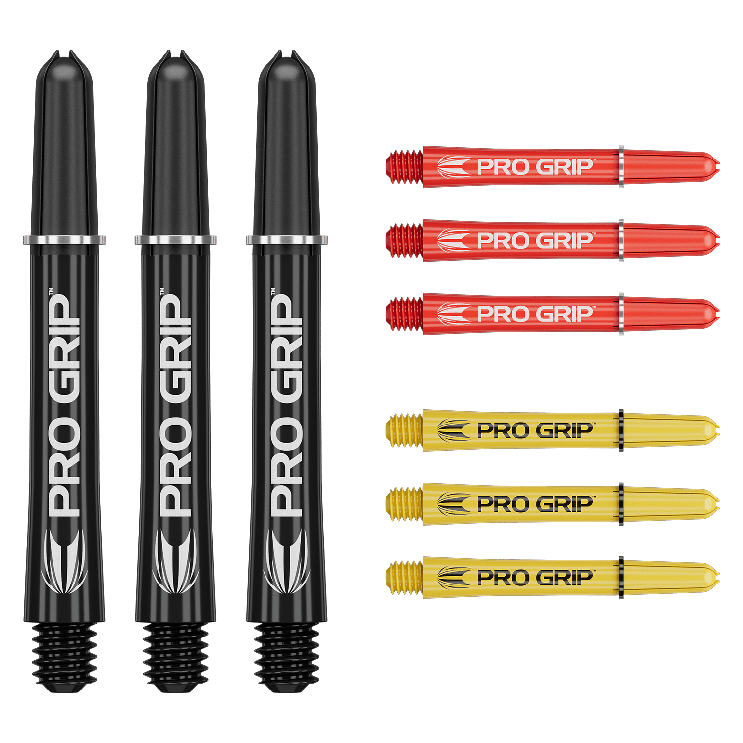 Target Pro Grip 3x Set Shafts schwarz-rot-gelb