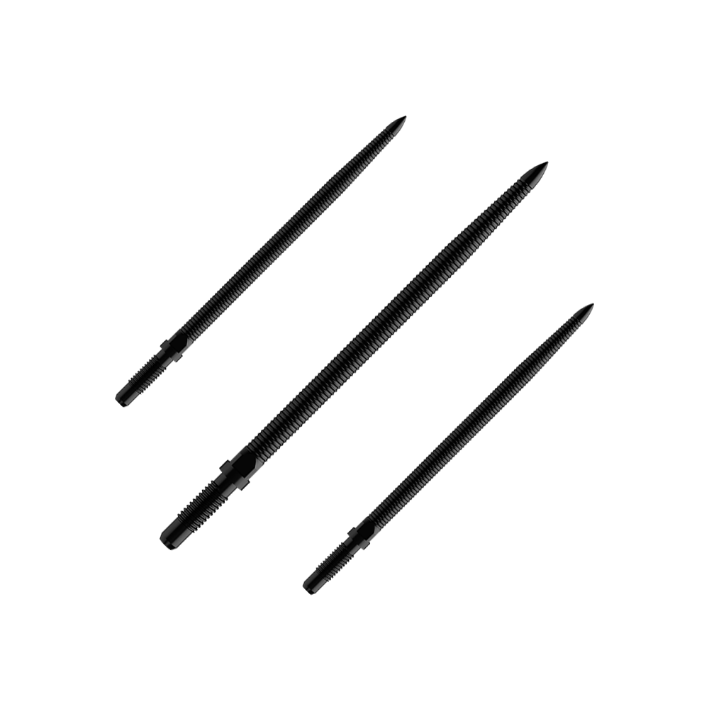 Bulls NL Convertible Point Dartspitzen - Micro Grip - Schwarz