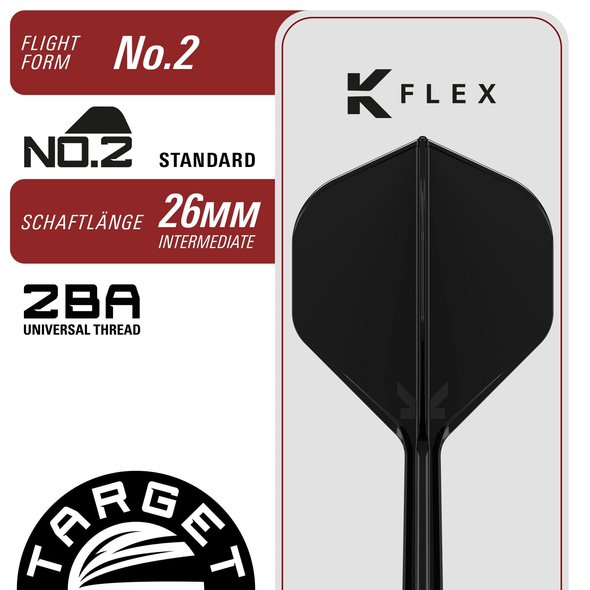 Target Japan Black Marque Creed Swiss Point Steeldarts - 23g Target Japan Black Marque Creed Swiss Point Steeldarts - 23g sind zu sehen. Das Bild zeigt die Darts aus einer anderen Perspektive.