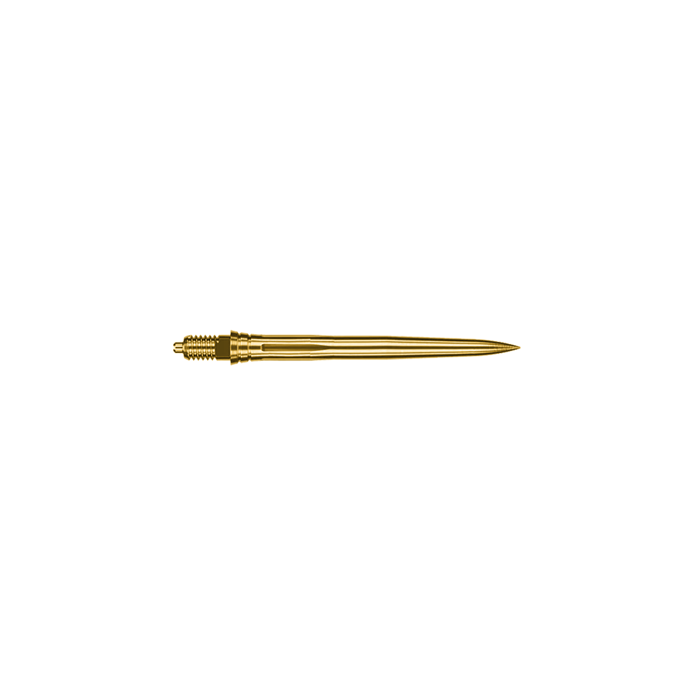 Caliburn EZ-EVO Dartspitzen - Smooth - Gold Abgebildet sind goldene Dartspitzen mit einer Länge von 28mm. Sie gehören wahrscheinlich zur Serie Caliburn EZ-EVO Smooth.